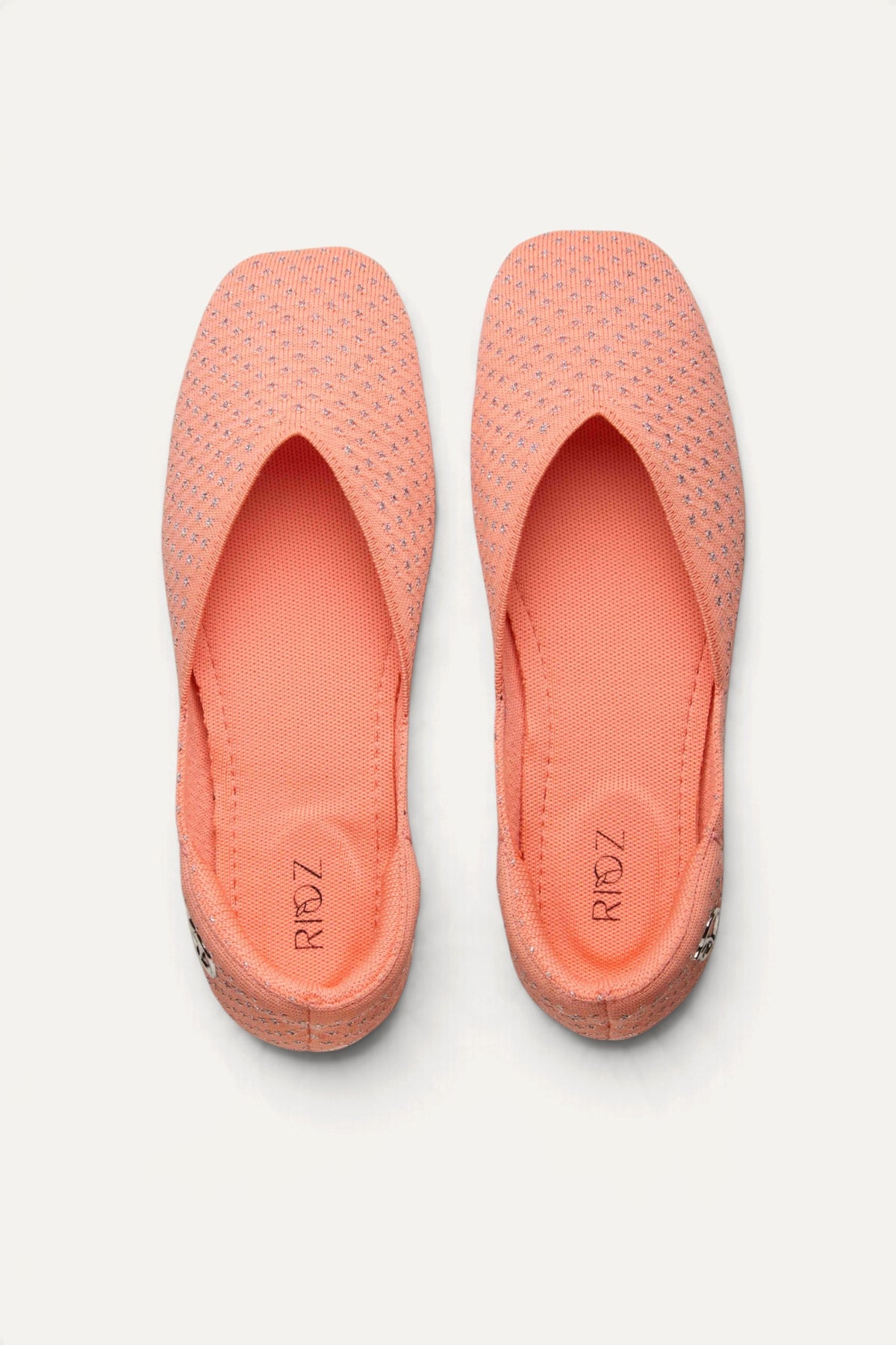 Sitara Juttis in Coral Silver, top view