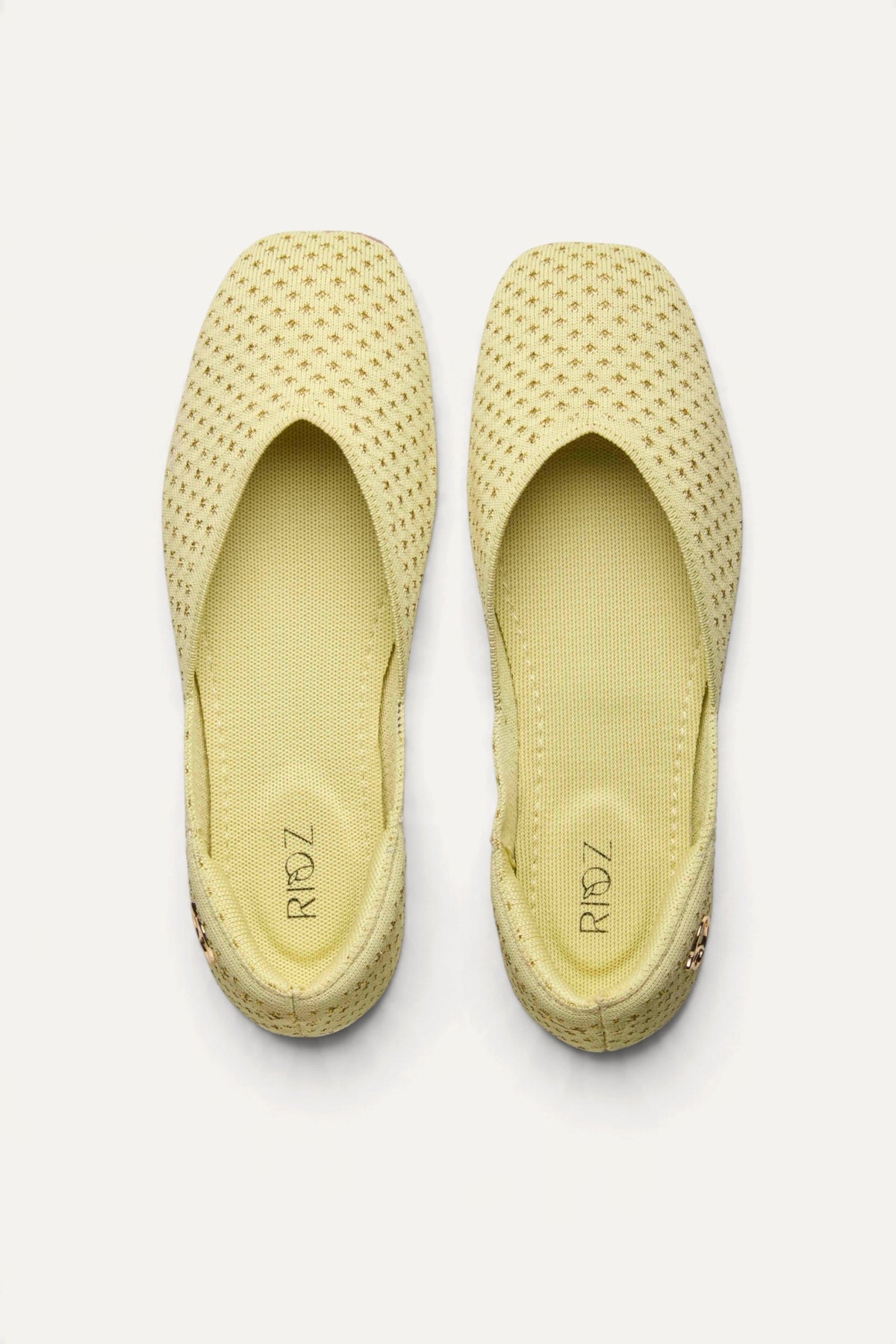 Sitara Juttis in Lime Gold, top view