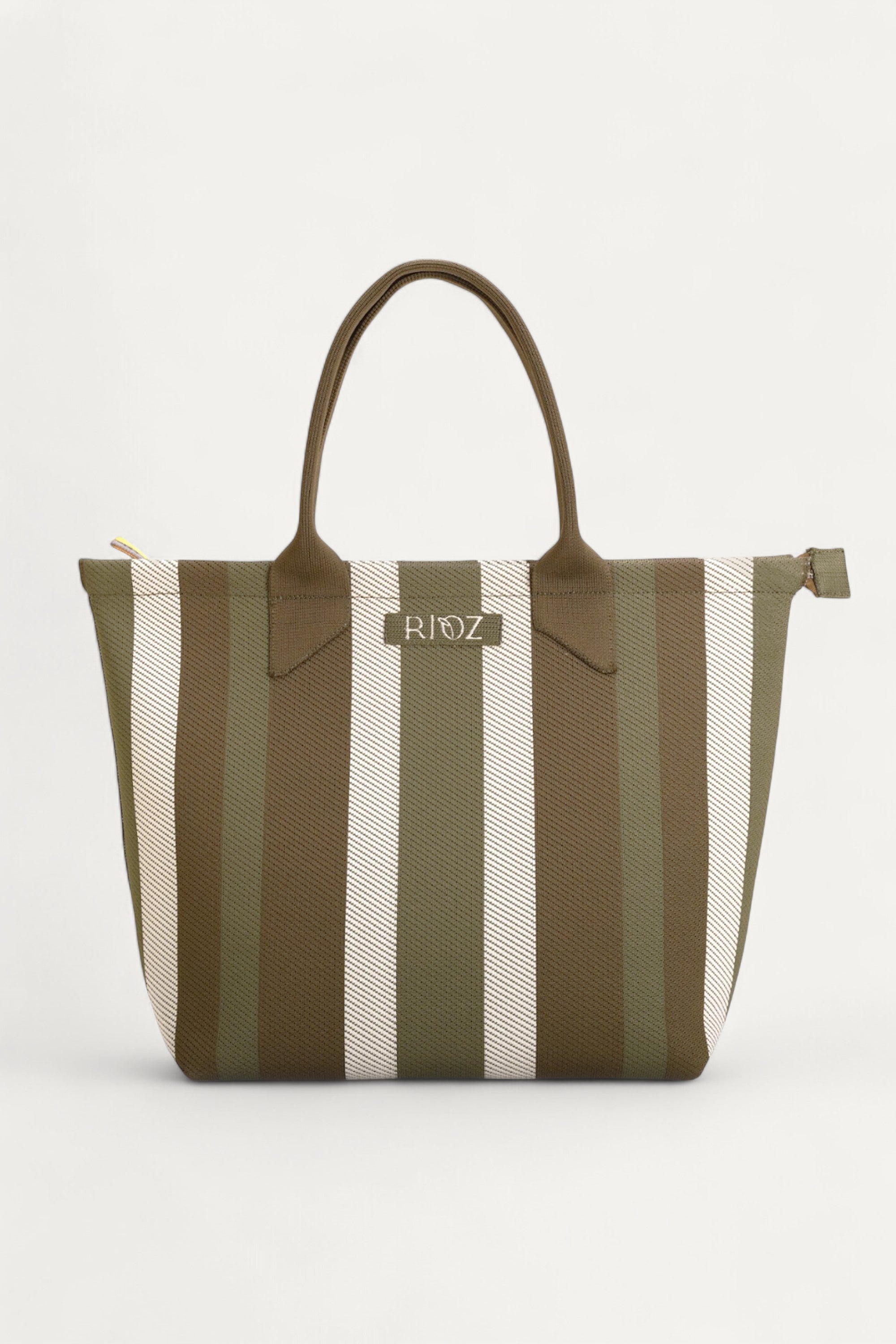 RIOZ-Eco-friendly zipper tote bag for women—sustainable, spacious, and made from recycled materials, ideal for everyday use and conscious living