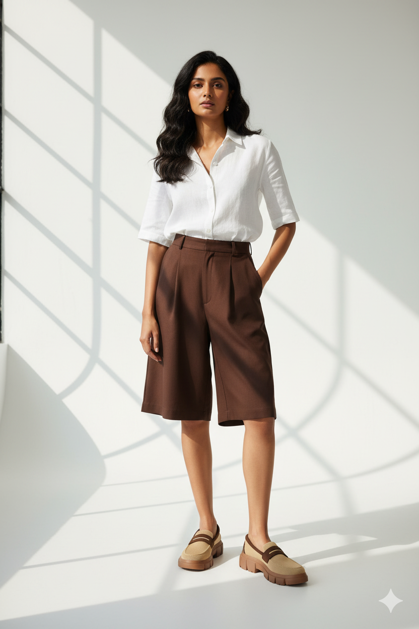 Rioz beige and brown slip-on loafers for women with eco-friendly breathable knit fabric and cushioned sole