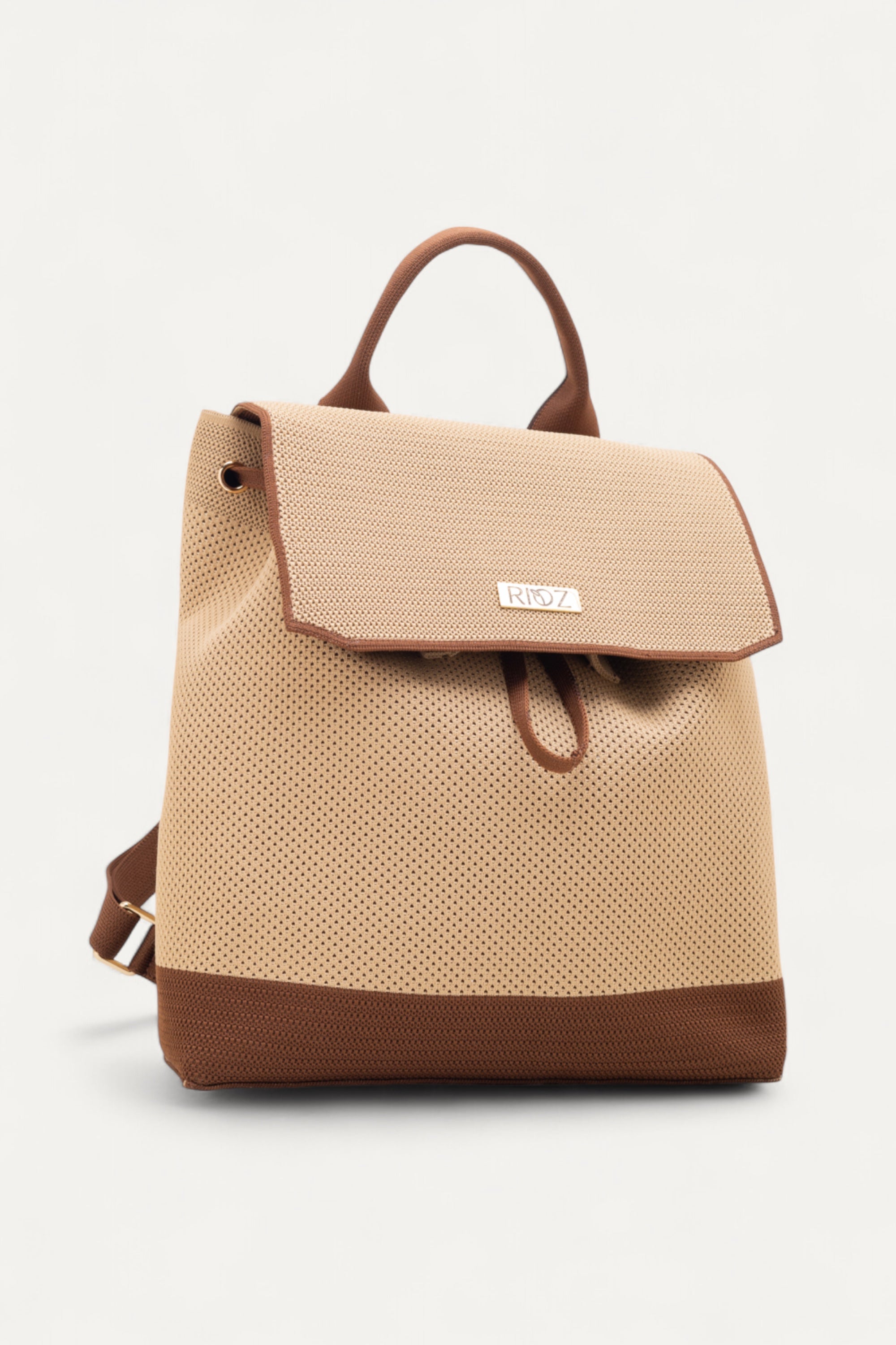 Eco-friendly backpack by Rioz — lightweight, machine-washable and spacious, made from recycled PET bottles for sustainable everyday use.