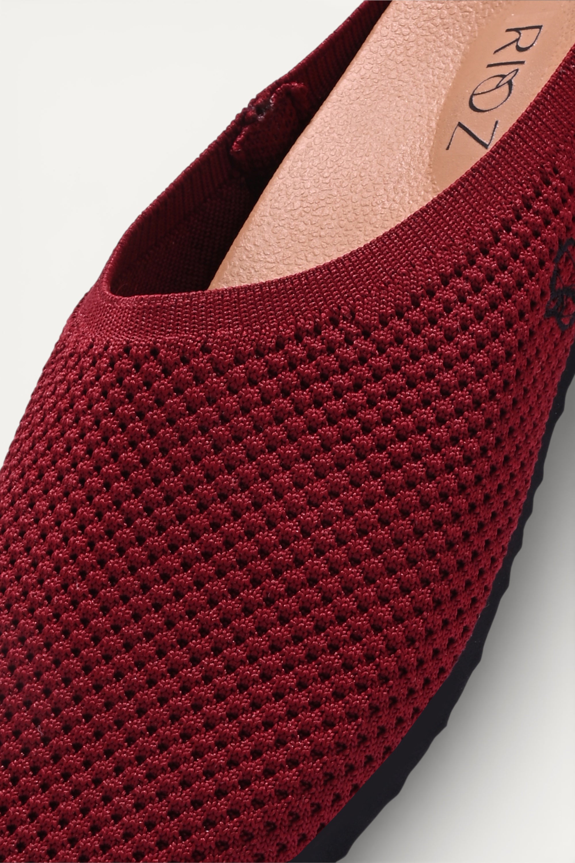 Rioz women maroon slip-on loafers breathable, knit fabric and soft cushioned insole casual footwear