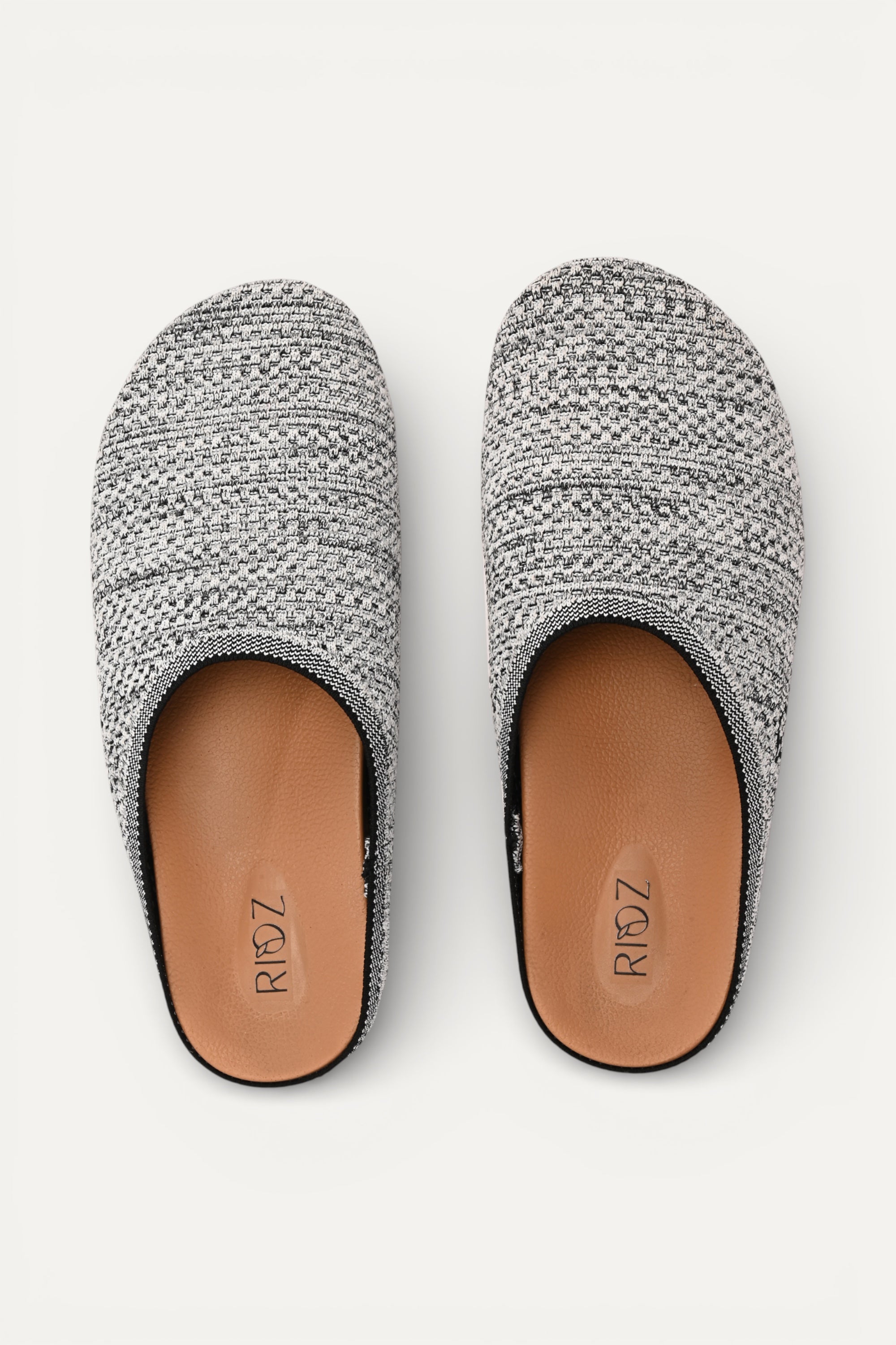Rioz women gray slip-on loafers breathable, knit fabric and soft cushioned insole casual footwear