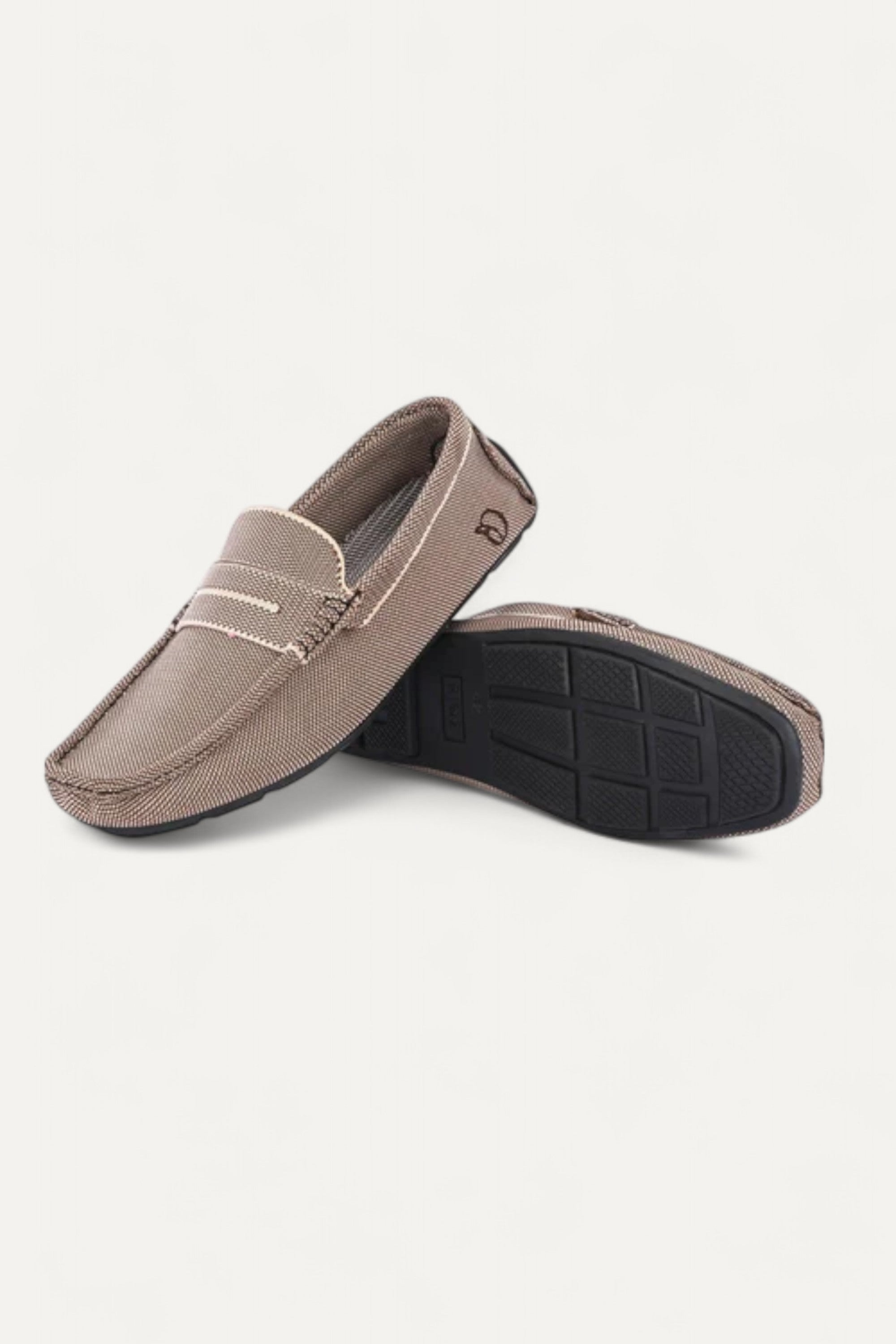 Rioz all-day-man-loafer-tan for women with breathable knit straps and cushioned sole eco-friendly fabric and cushioned sole