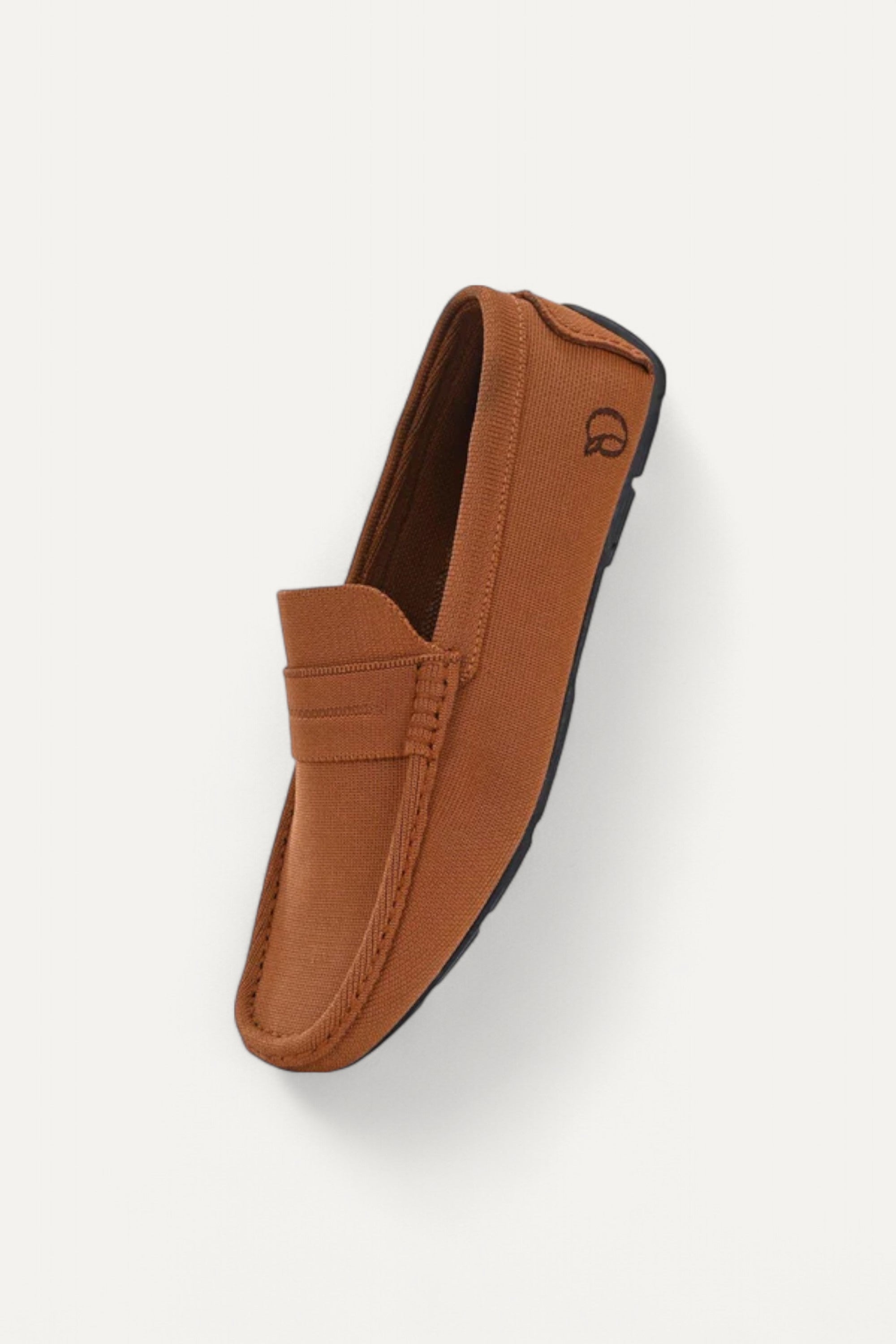 Rioz brown all-day-man-loafer-tan for women with breathable knit straps and cushioned sole eco-friendly fabric and cushioned sole