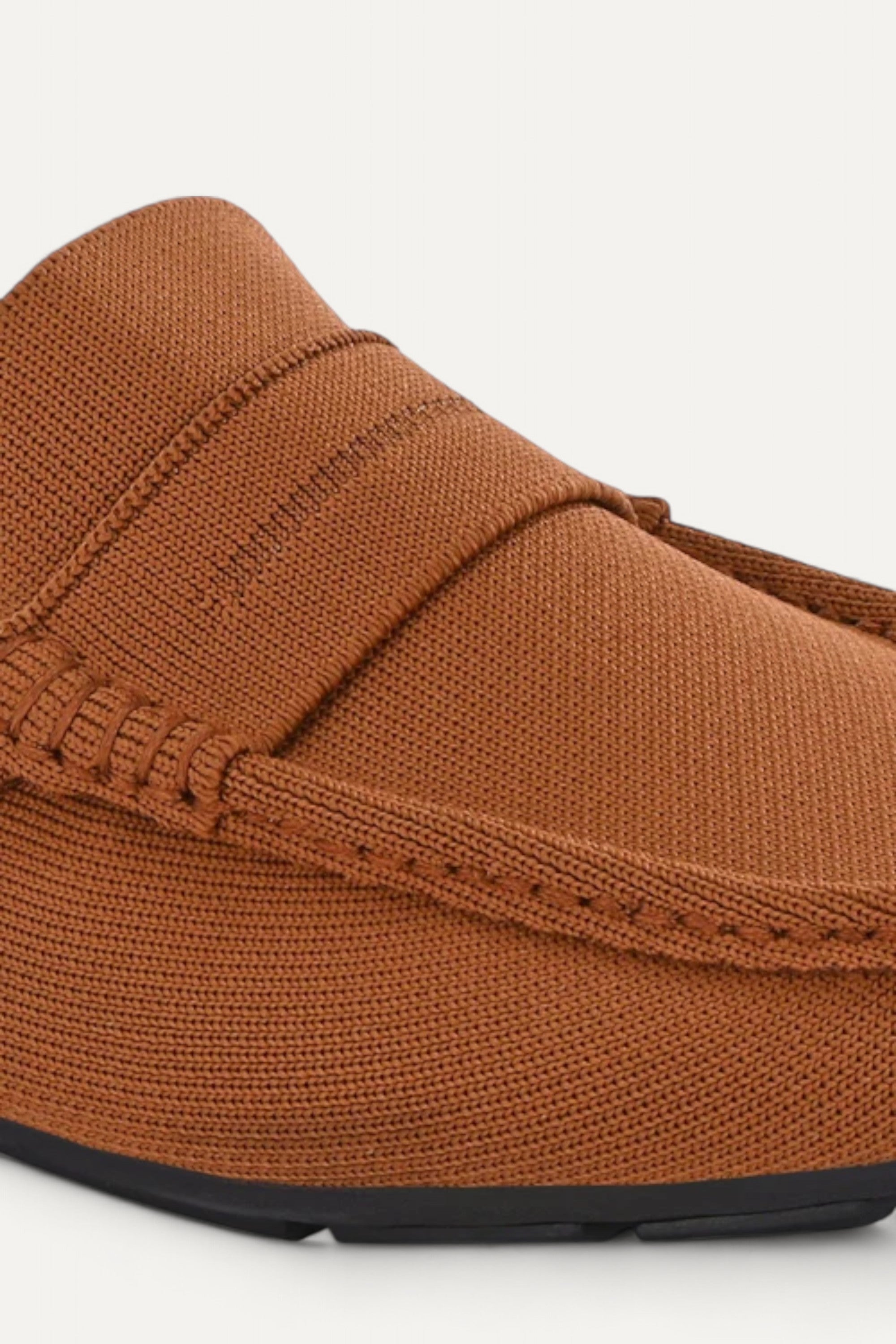 Rioz brown all-day-man-loafer-tan for women with breathable knit straps and cushioned sole eco-friendly fabric and cushioned sole