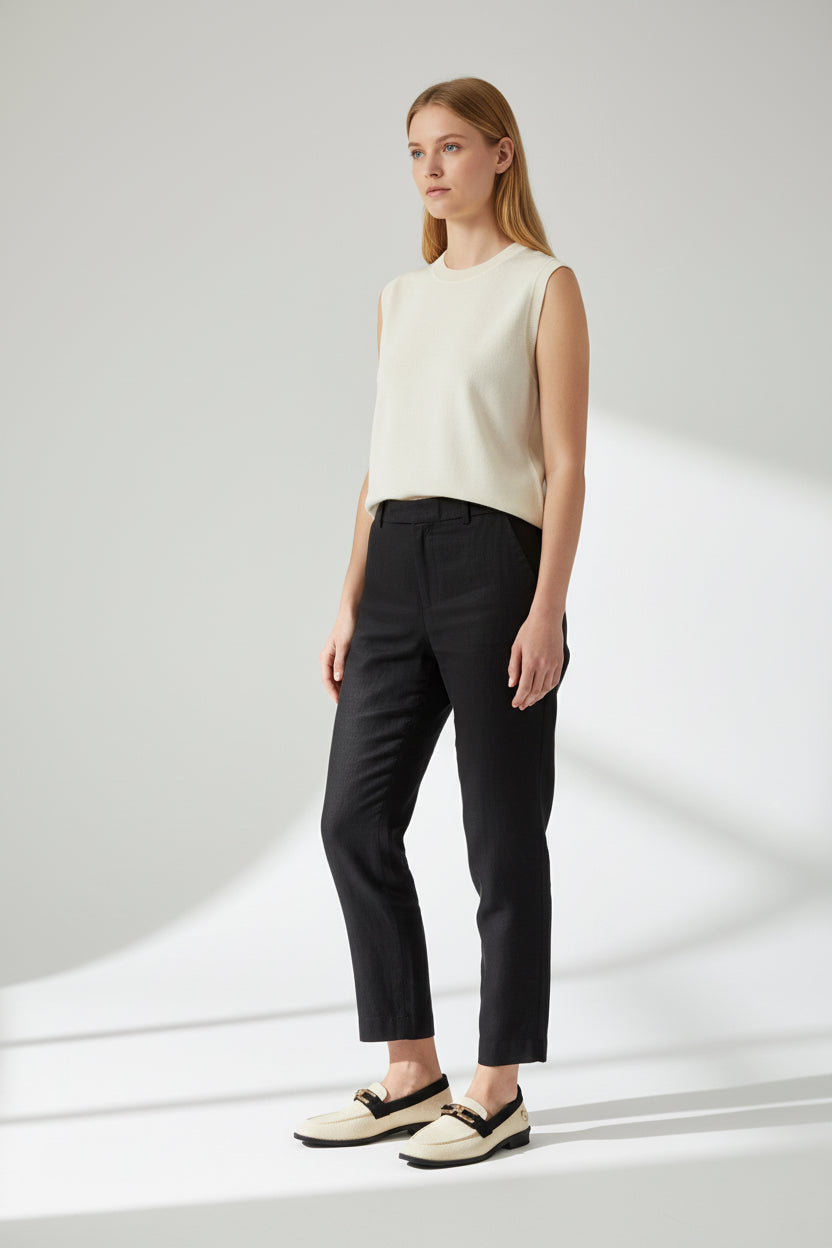 Rioz cream knit slip-on loafers with black trim and gold buckle detail, eco-friendly fabric and cushioned sole casual shoes