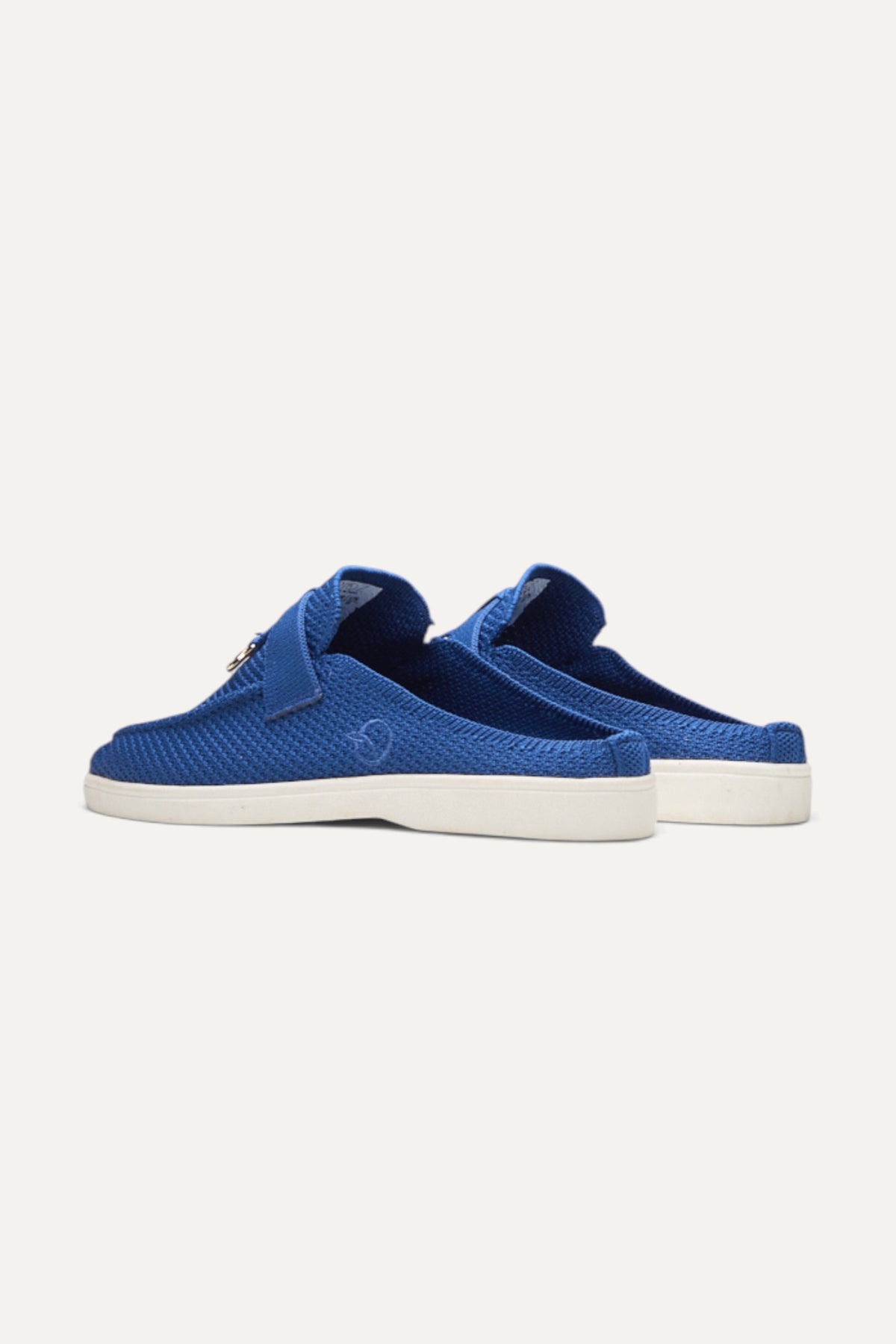 Coco Mules in Blue, rPET knit, machine washable