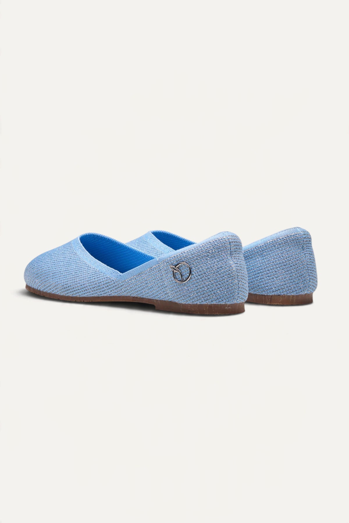 Sitara Juttis in Sky Blue Silver, pair, side view