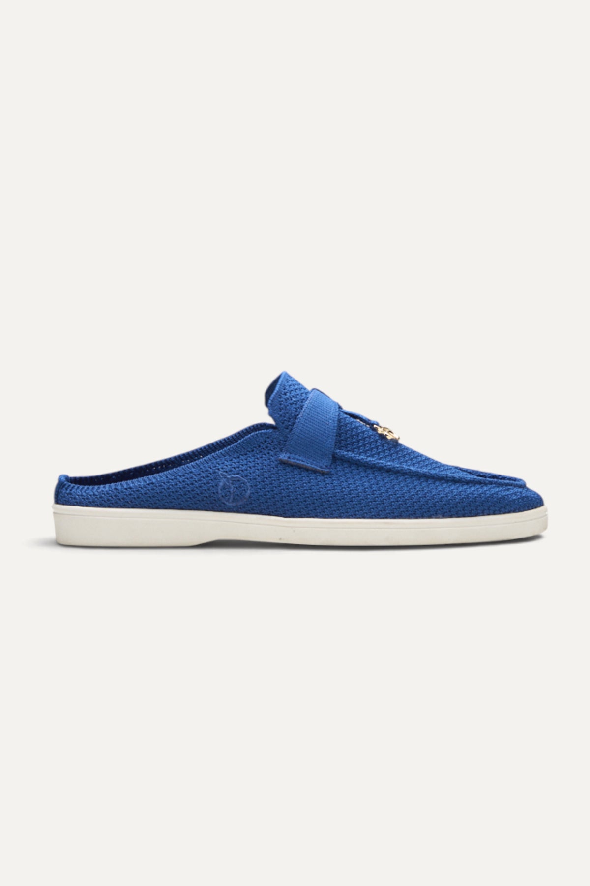 Coco Mules in Blue, rPET knit, machine washable