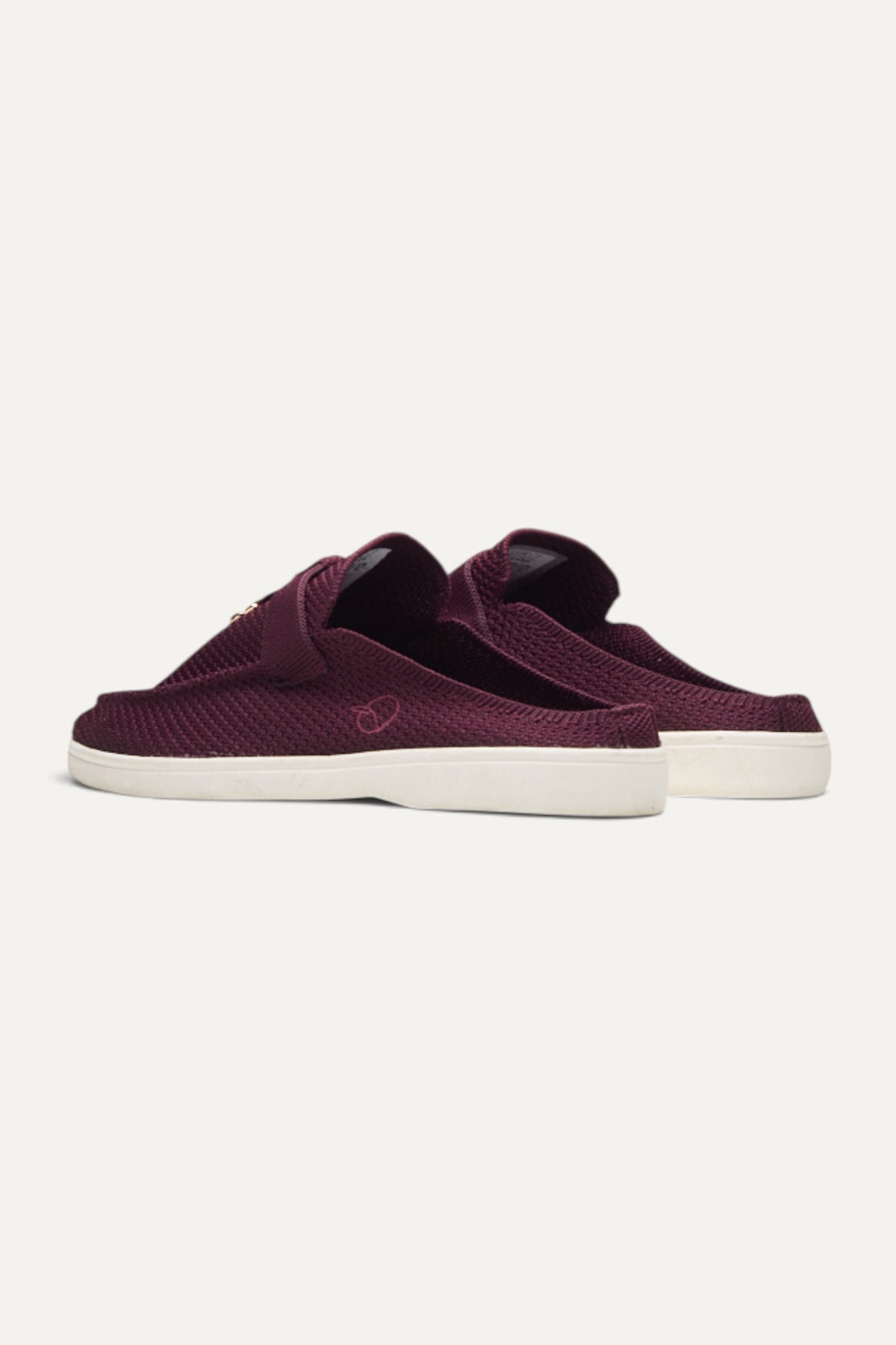 Coco Mules in Wine, rPET knit, machine washable