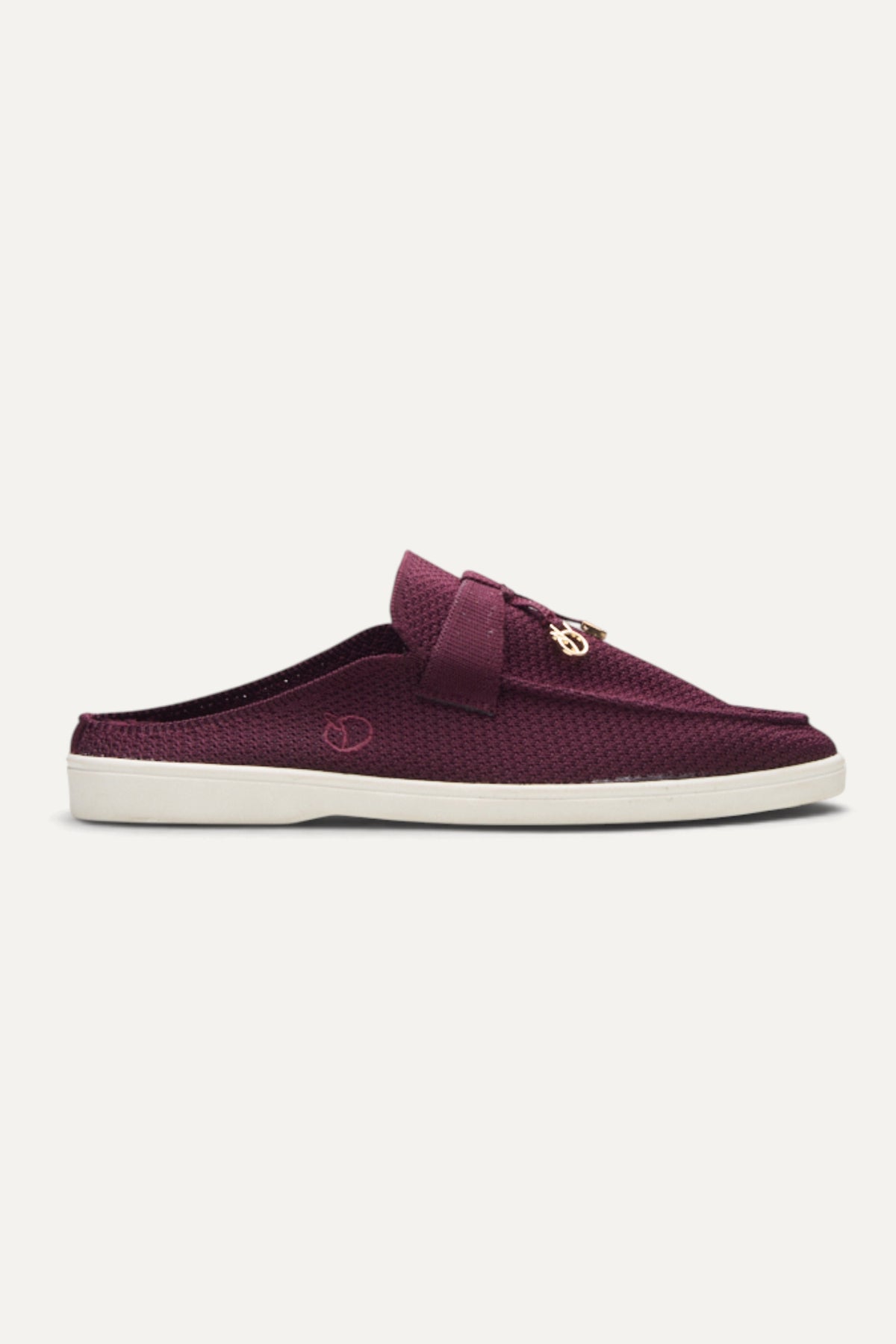 Coco Mules in Wine, rPET knit, machine washable