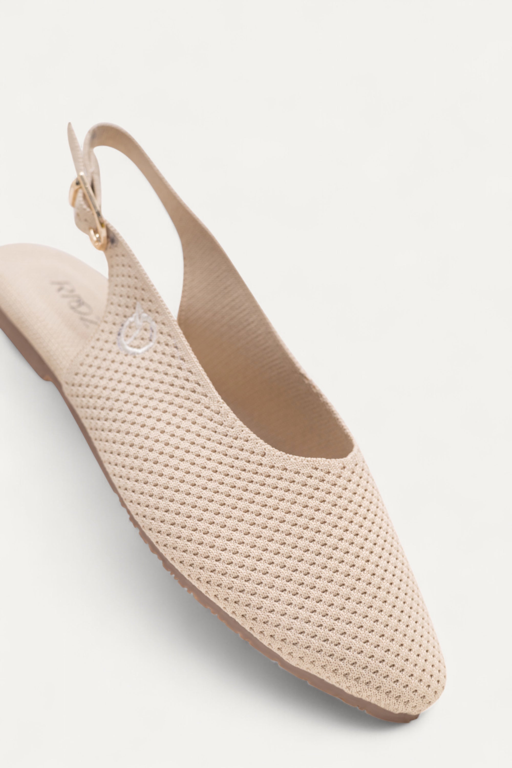 Rioz breathable knitted slingbacks  flats for women with eco-friendly fabric and cushioned sole 