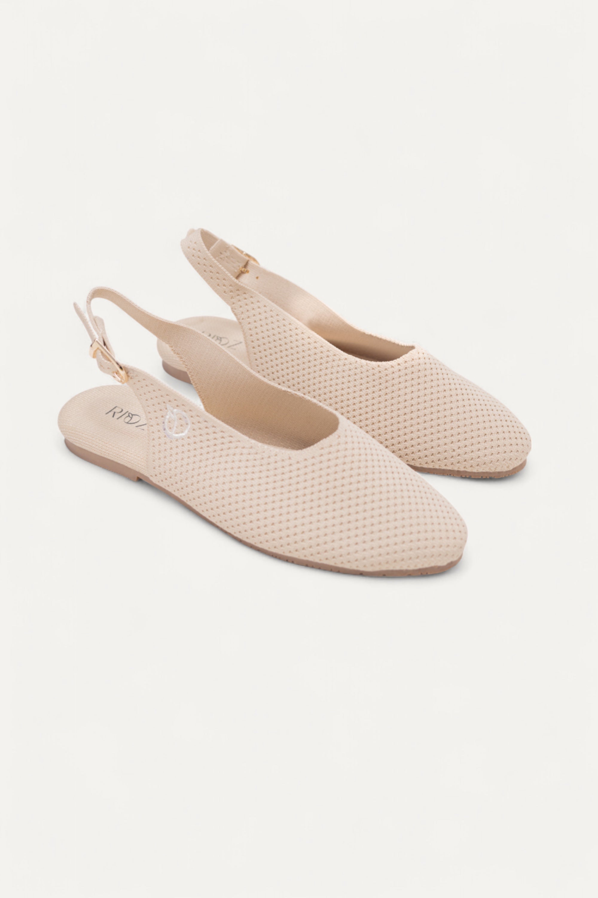 Rioz breathable knitted slingbacks  flats for women with eco-friendly fabric and cushioned sole 