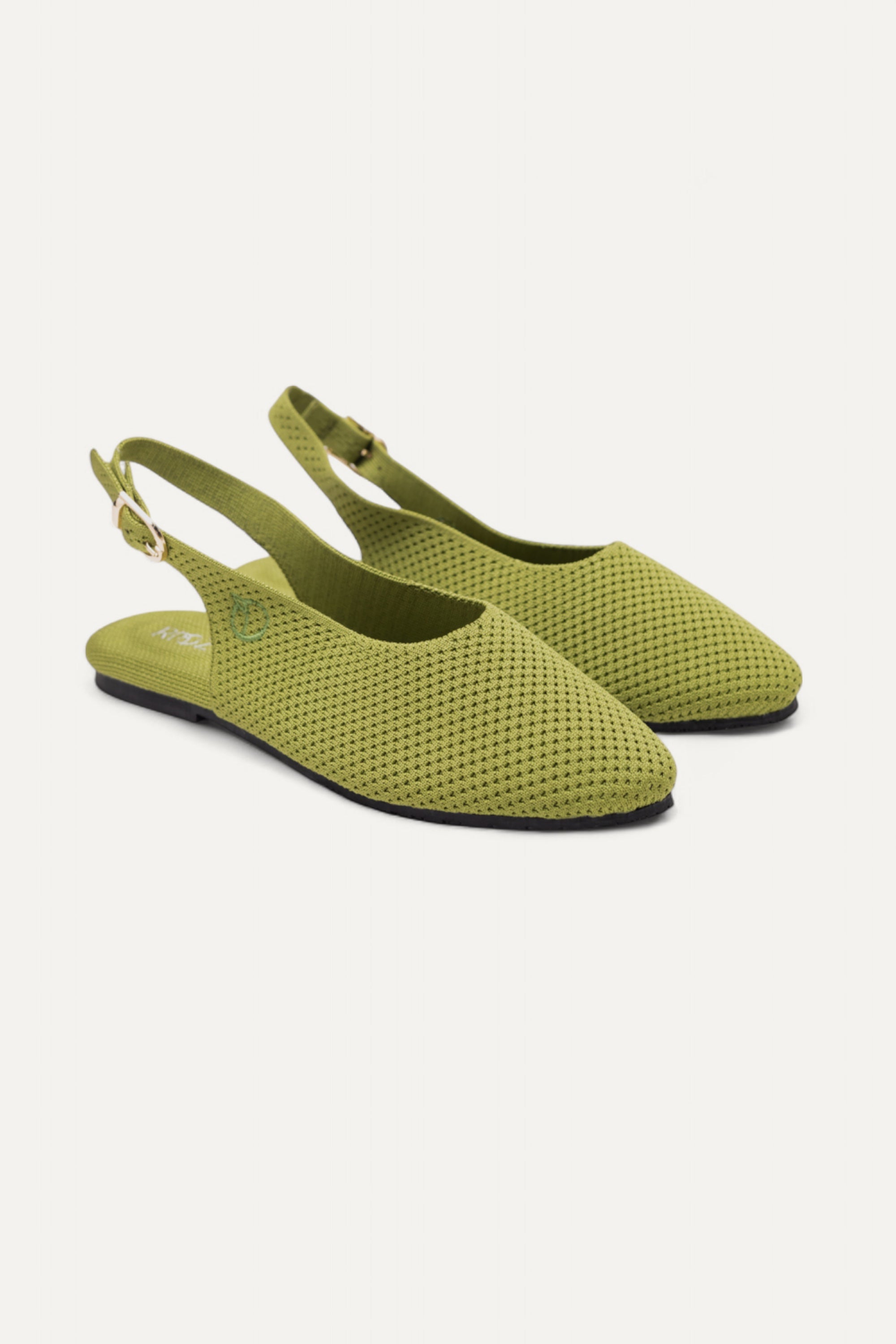 Rioz breathable knitted slingbacks  flats for women with eco-friendly fabric and cushioned sole 