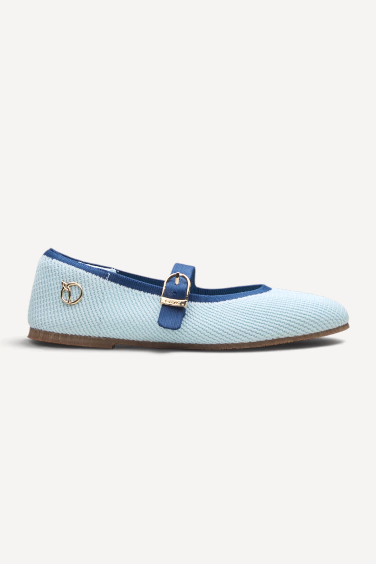 Square Toe Metro Duet Mary Janes in Ocean, rPET knit, machine washable