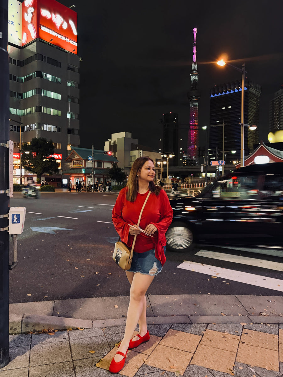 Customer wearing The Square Toe- Metro Mary Janes