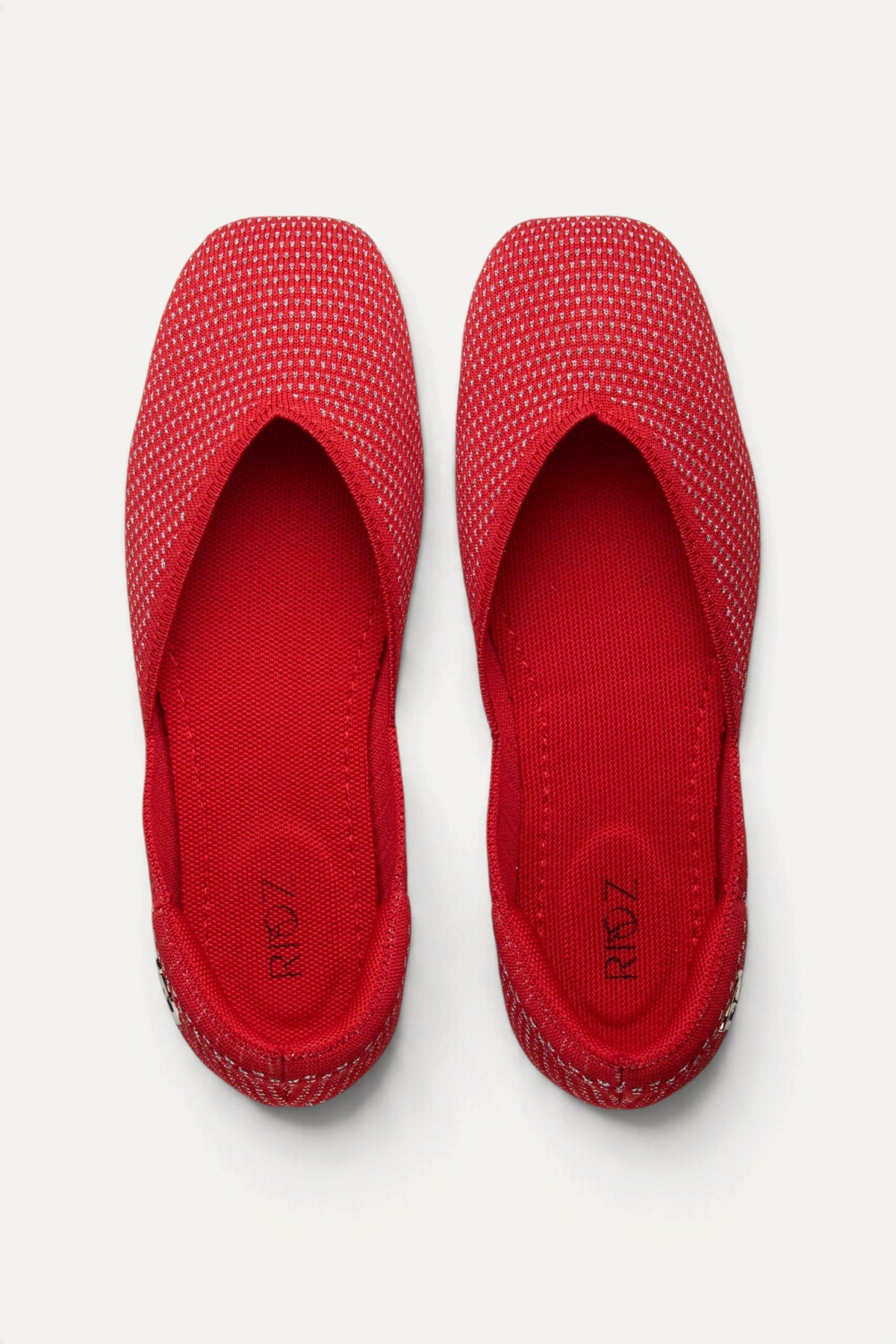 Sitara Juttis in Red Silver, top view