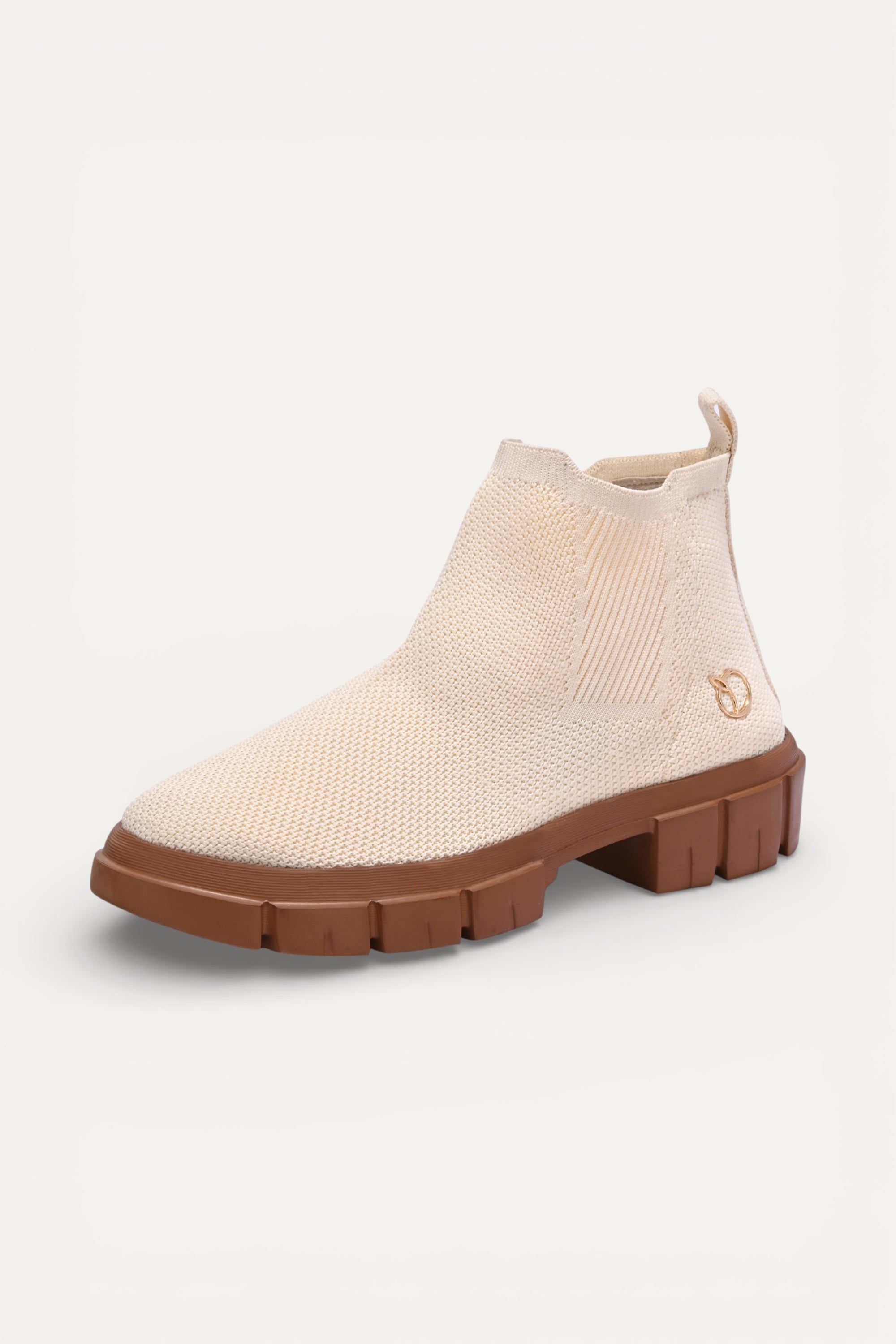 Our Minimalist Slip On Knit Boots, Fashionable Lace-up Solid  Basic Minimalist Knit Slip On Boots main image 1