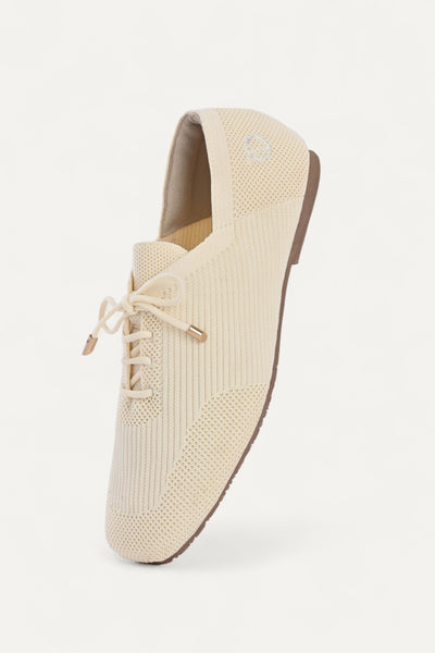 rioz store- sneakers for women- lace up sneakers - eco friendly shoe-sustainable footwear-beige loafers-cream loafers