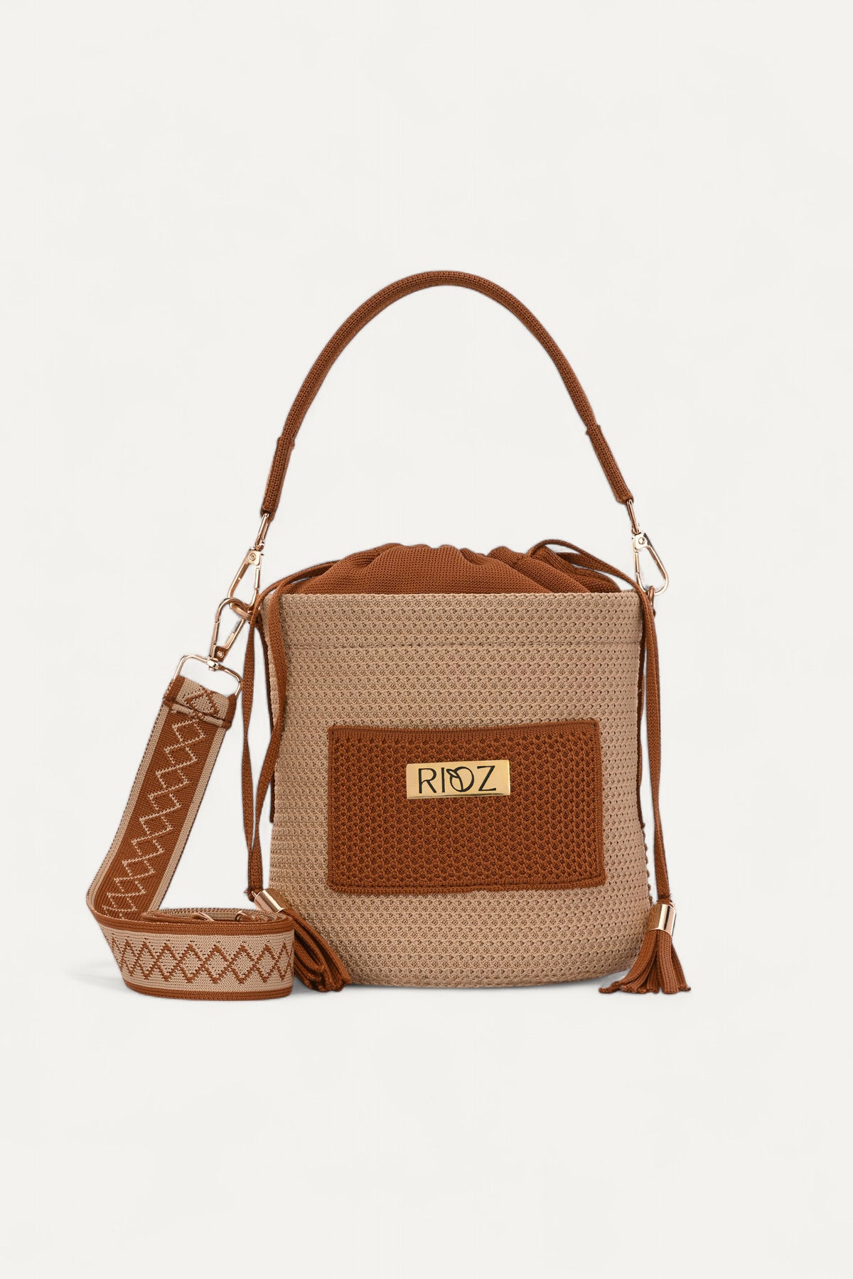 Icon Bucket Bag (Caramel) – Recycled, Washable | Rioz