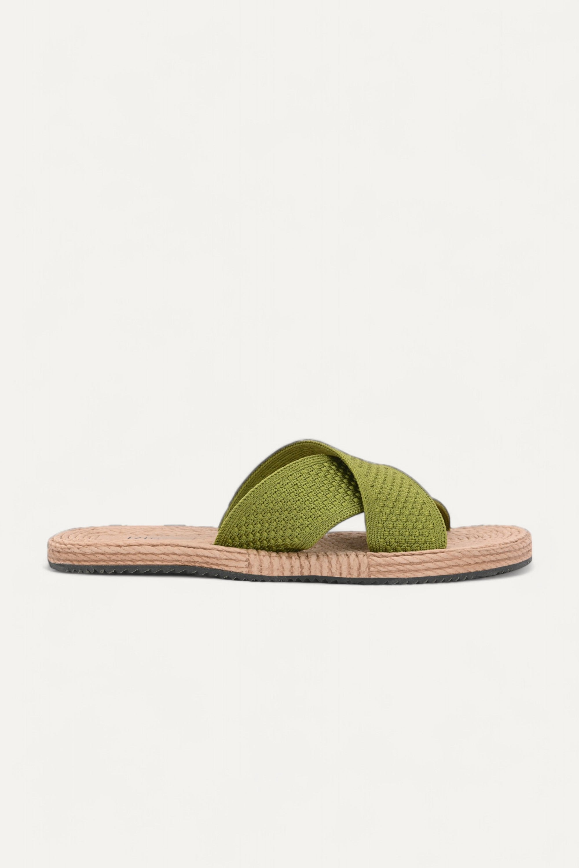 Rioz store-women flats -comfortable-eco friendly-sustainable- flats shoe for women-party wear sandals-green cross sandal
