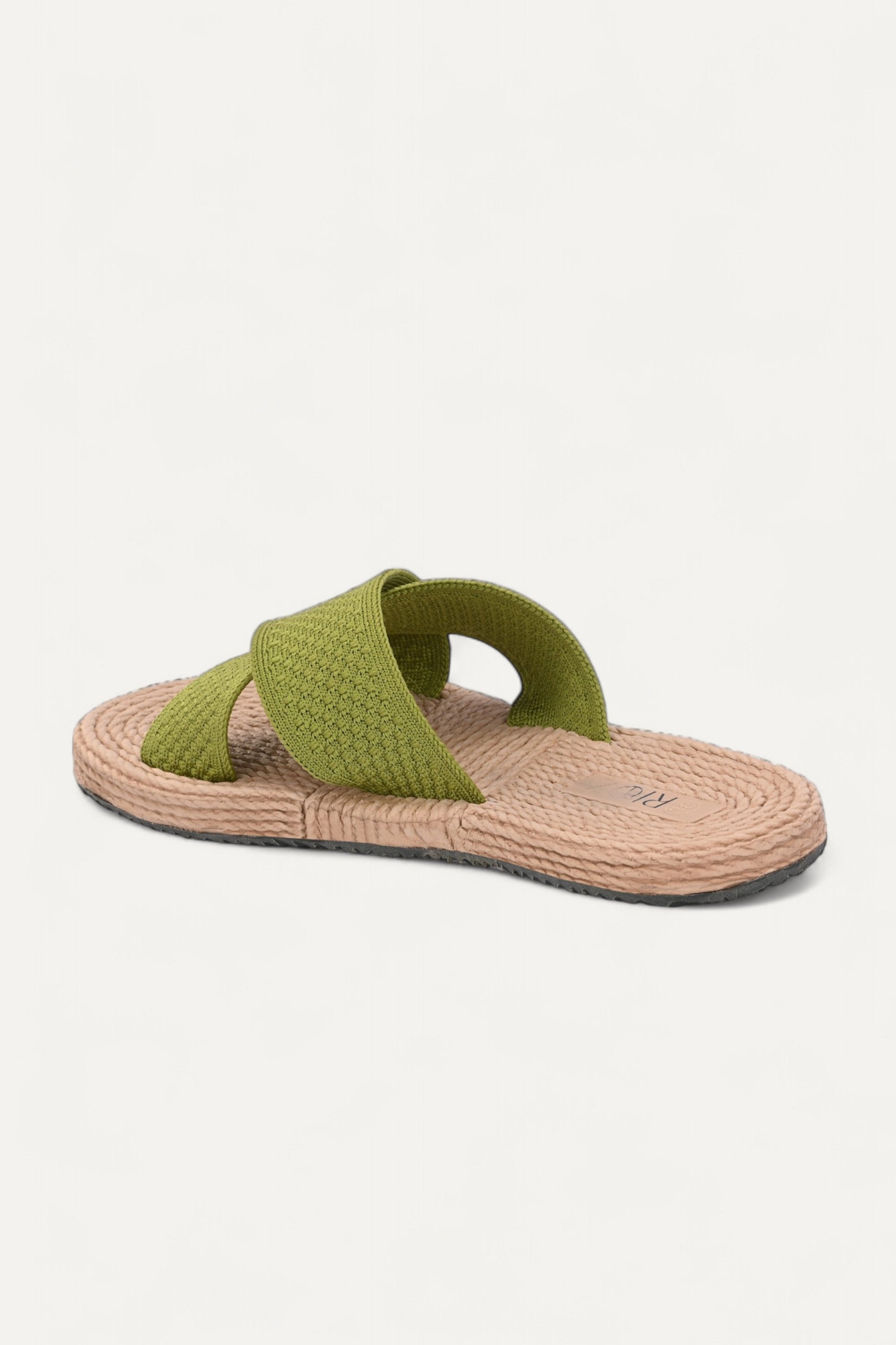 Rioz store-women flats -comfortable-eco friendly-sustainable- flats shoe for women-party wear sandals-green cross sandal
