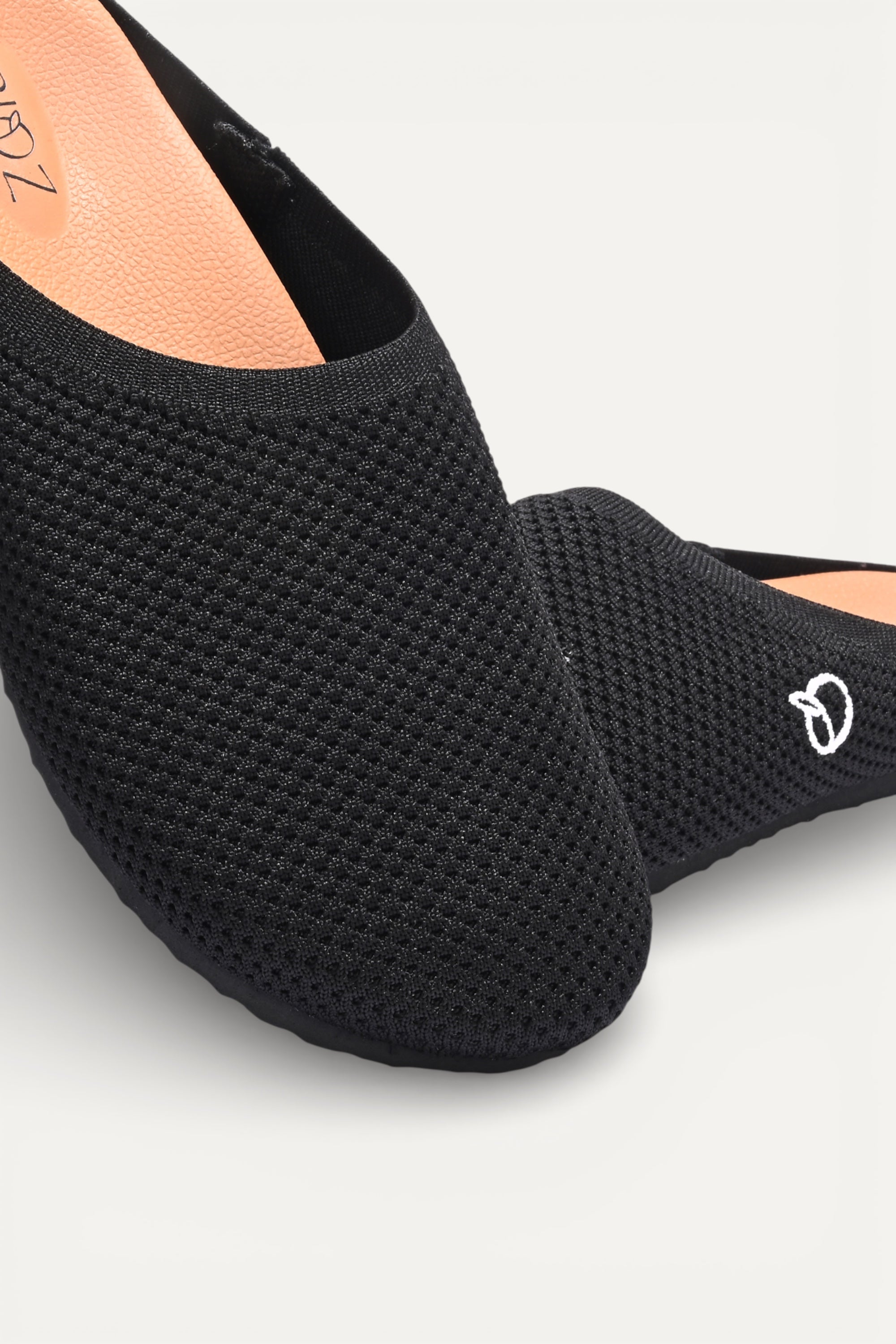 Rioz women black slip-on loafers breathable, knit fabric  and soft cushioned insole casual footwear