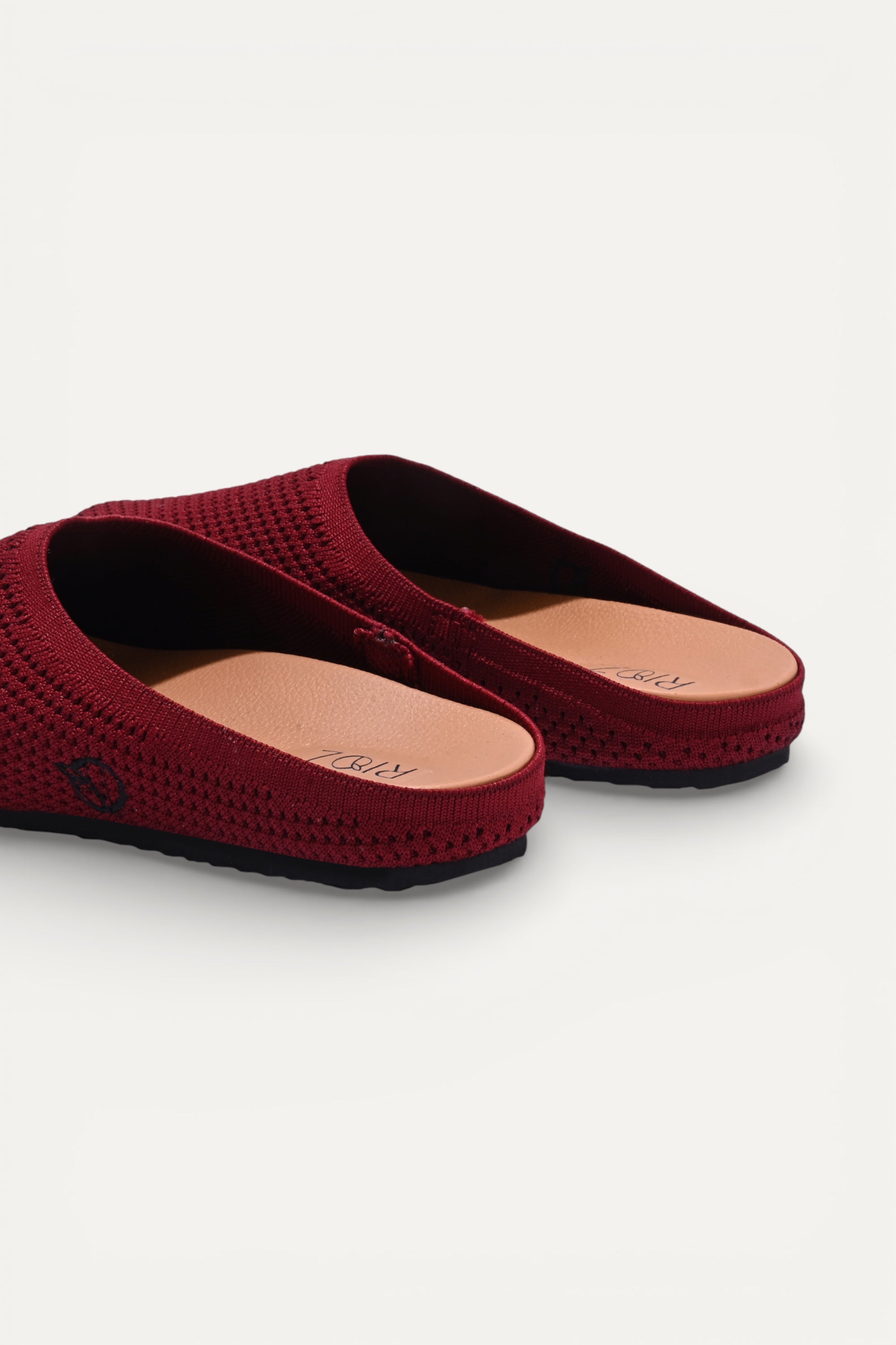 Rioz women maroon slip-on loafers breathable, knit fabric  and soft cushioned insole casual footwear