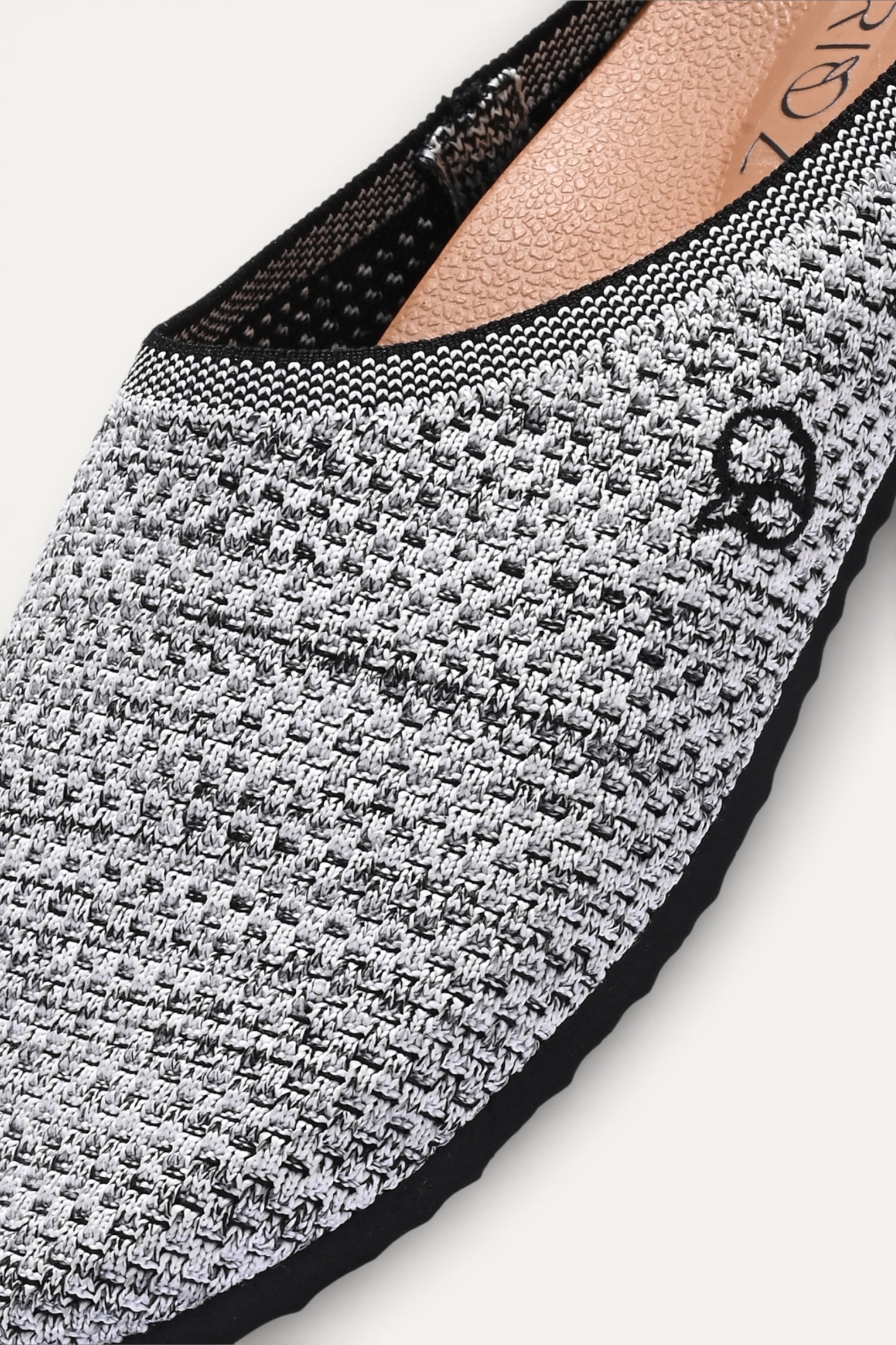 Rioz women gray slip-on loafers breathable, knit fabric  and soft cushioned insole casual footwear