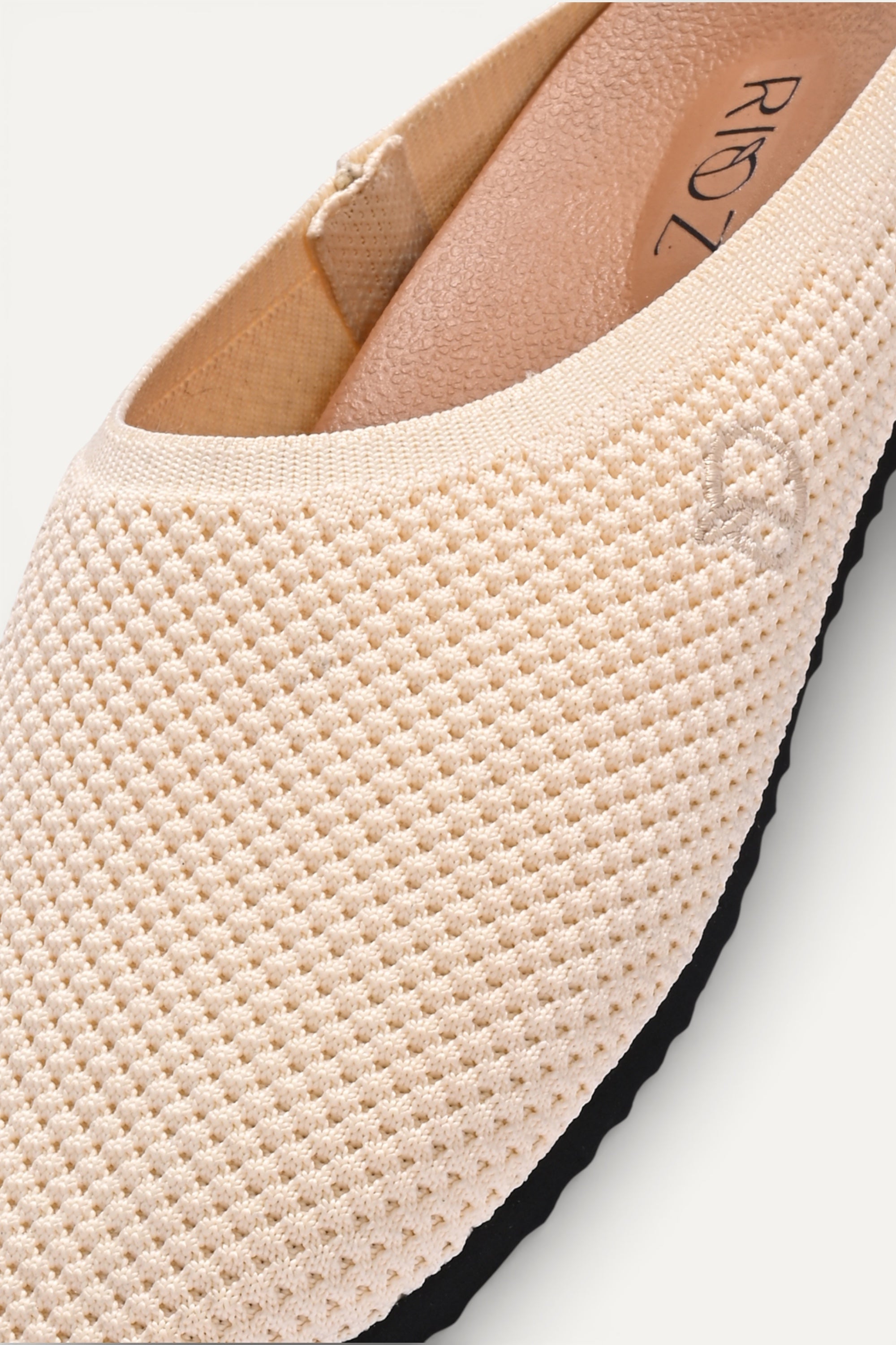 Rioz women beige slip-on loafers breathable, knit fabric  and soft cushioned insole casual footwear