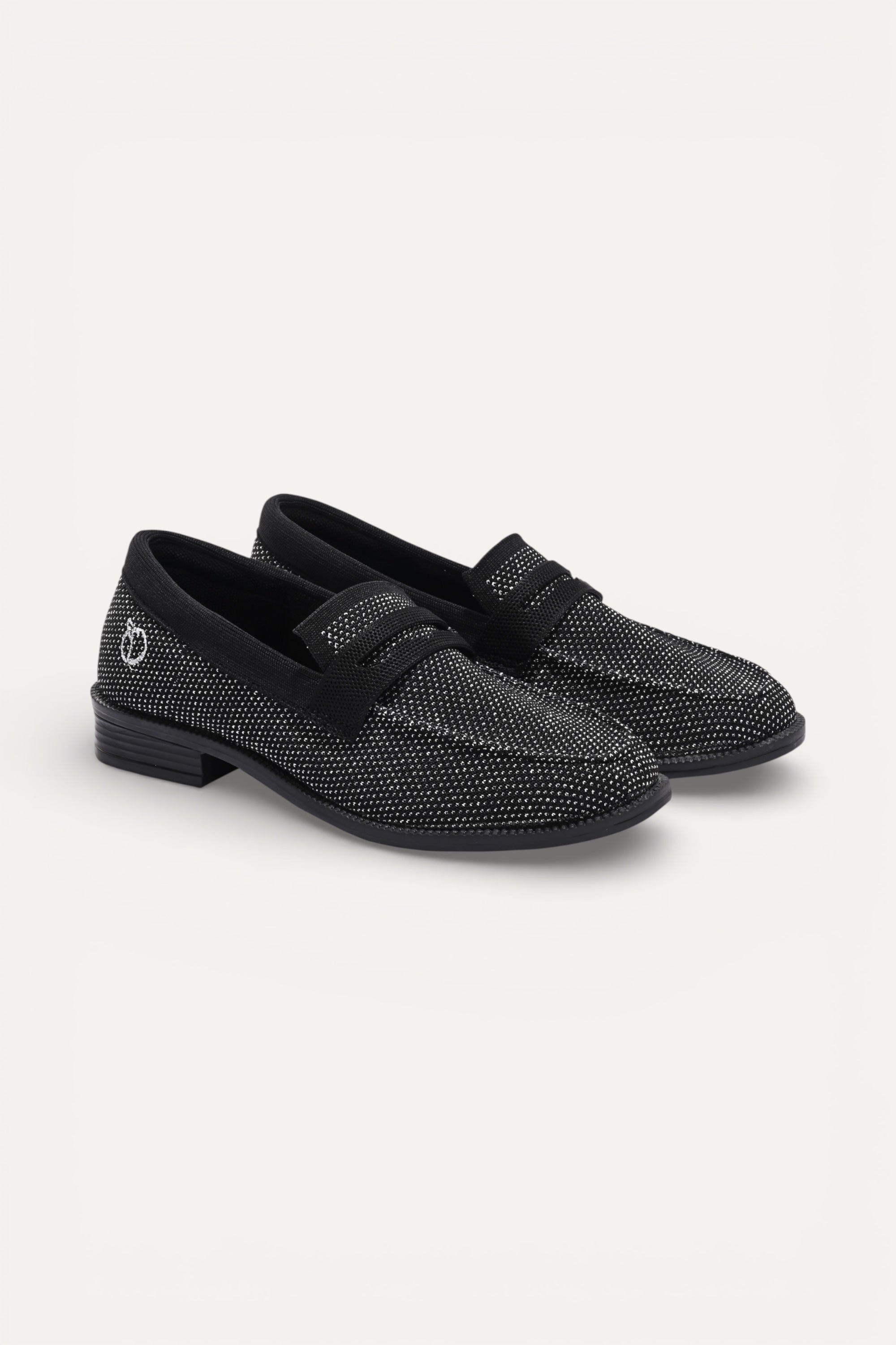 Rioz grey knit slip-on loafers with black trim detail,  eco-friendly fabric and cushioned sole casual shoes