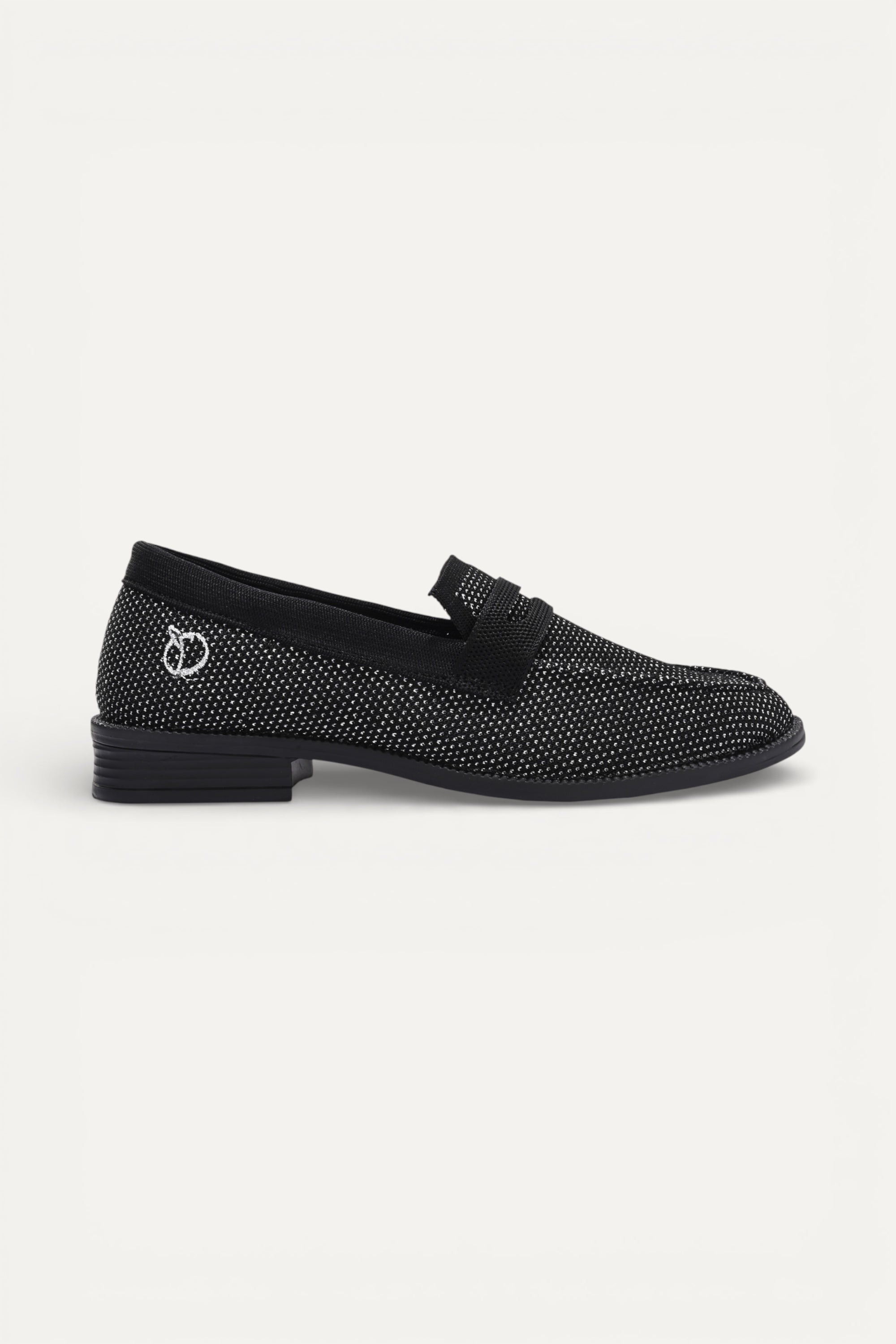 Rioz grey knit slip-on loafers with black trim detail,  eco-friendly fabric and cushioned sole casual shoes
