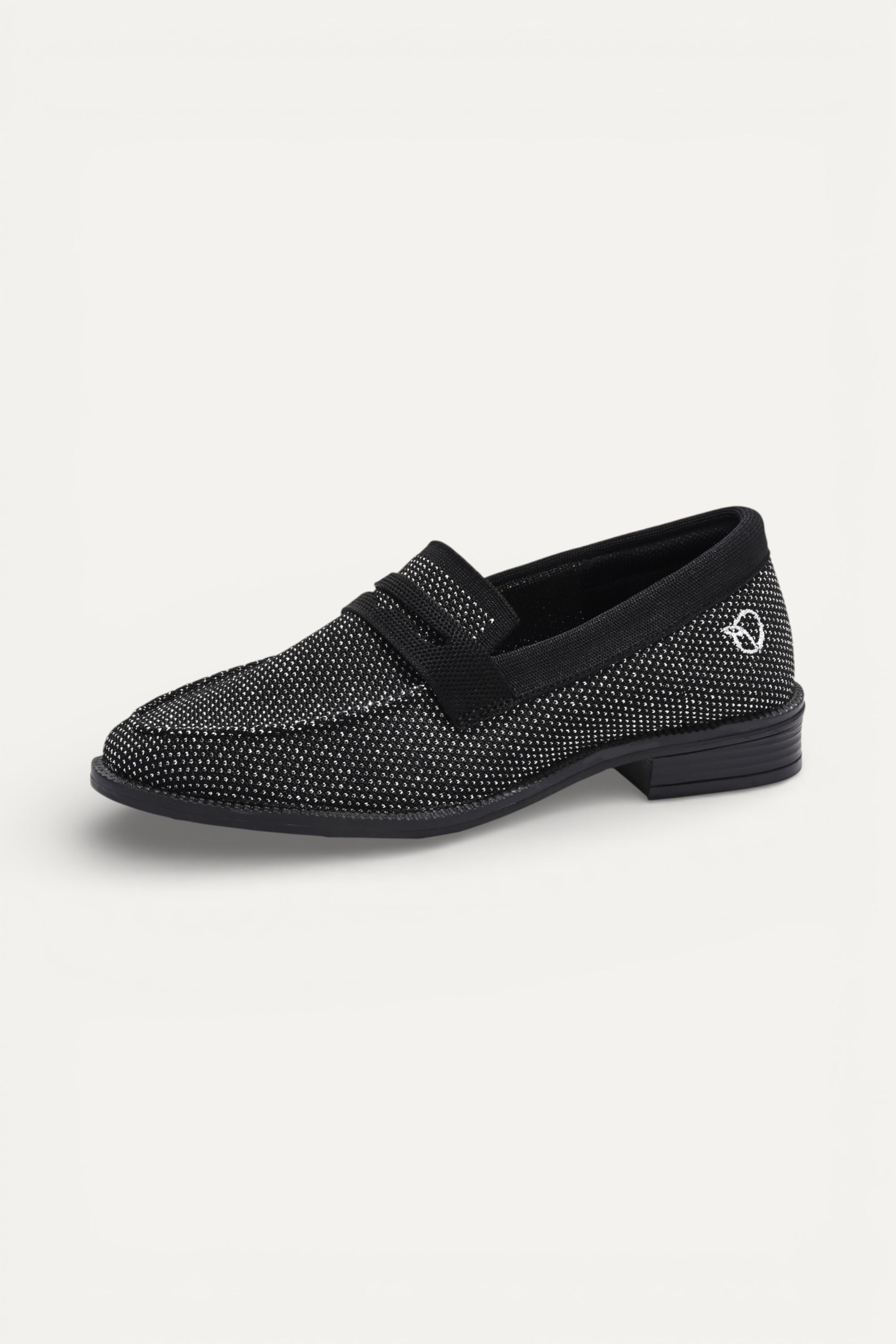Rioz grey knit slip-on loafers with black trim detail,  eco-friendly fabric and cushioned sole casual shoes