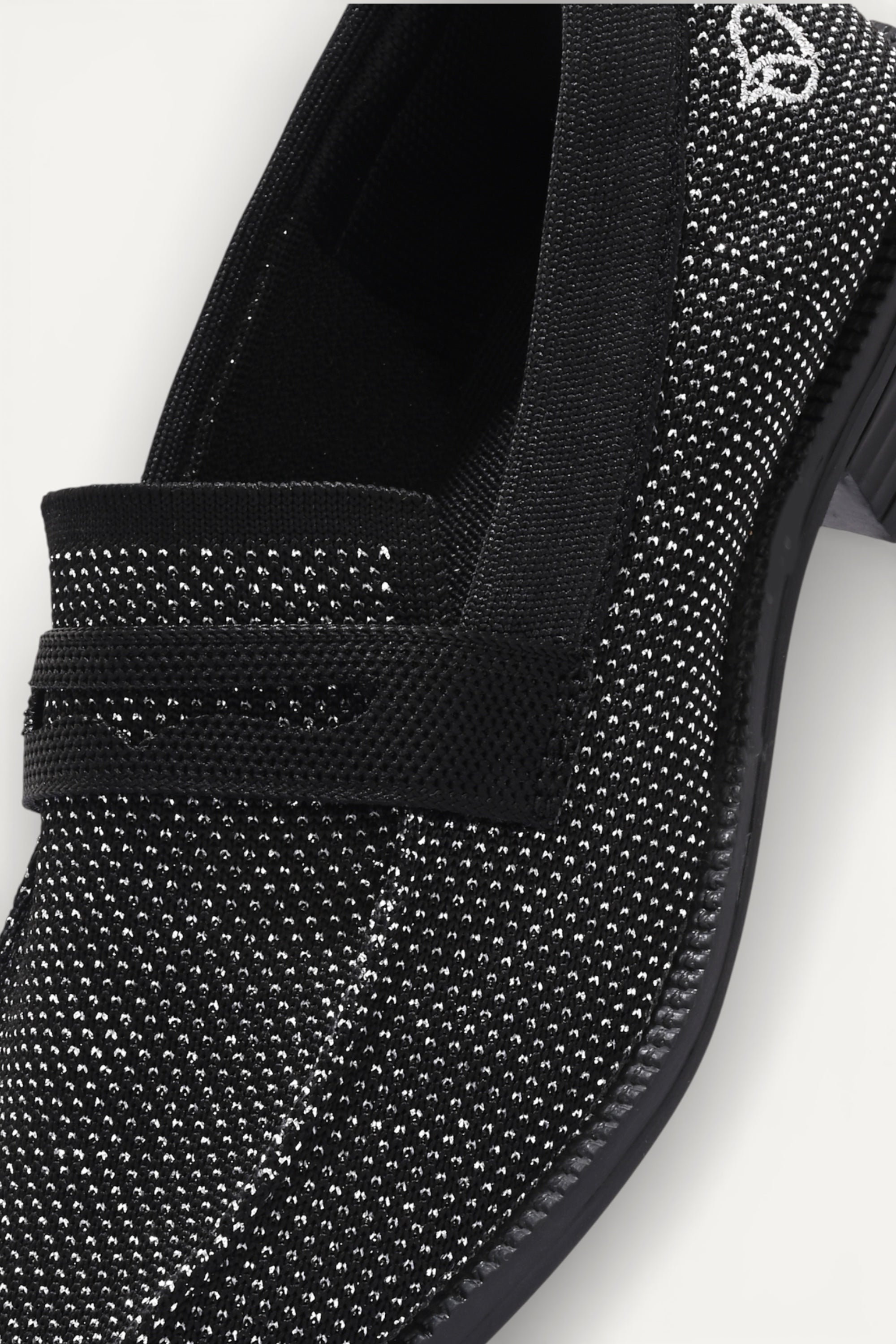 Rioz grey knit slip-on loafers with black trim detail,  eco-friendly fabric and cushioned sole casual shoes