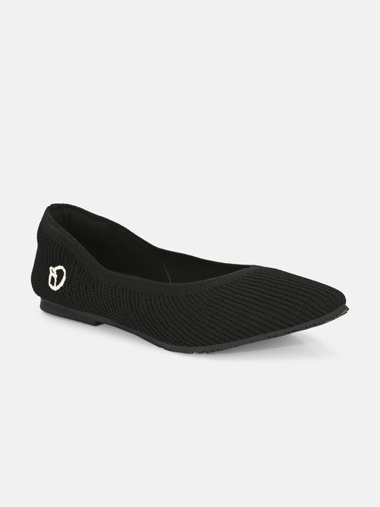 rioz-bellies for women - black bellies-bellies footwear-footwear for women-bellies flat -flat bellies for girls- black sandals-black flats