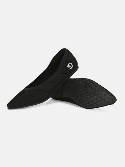 rioz-bellies for women - black bellies-bellies footwear-footwear for women-bellies flat -flat bellies for girls- black sandals-black flats