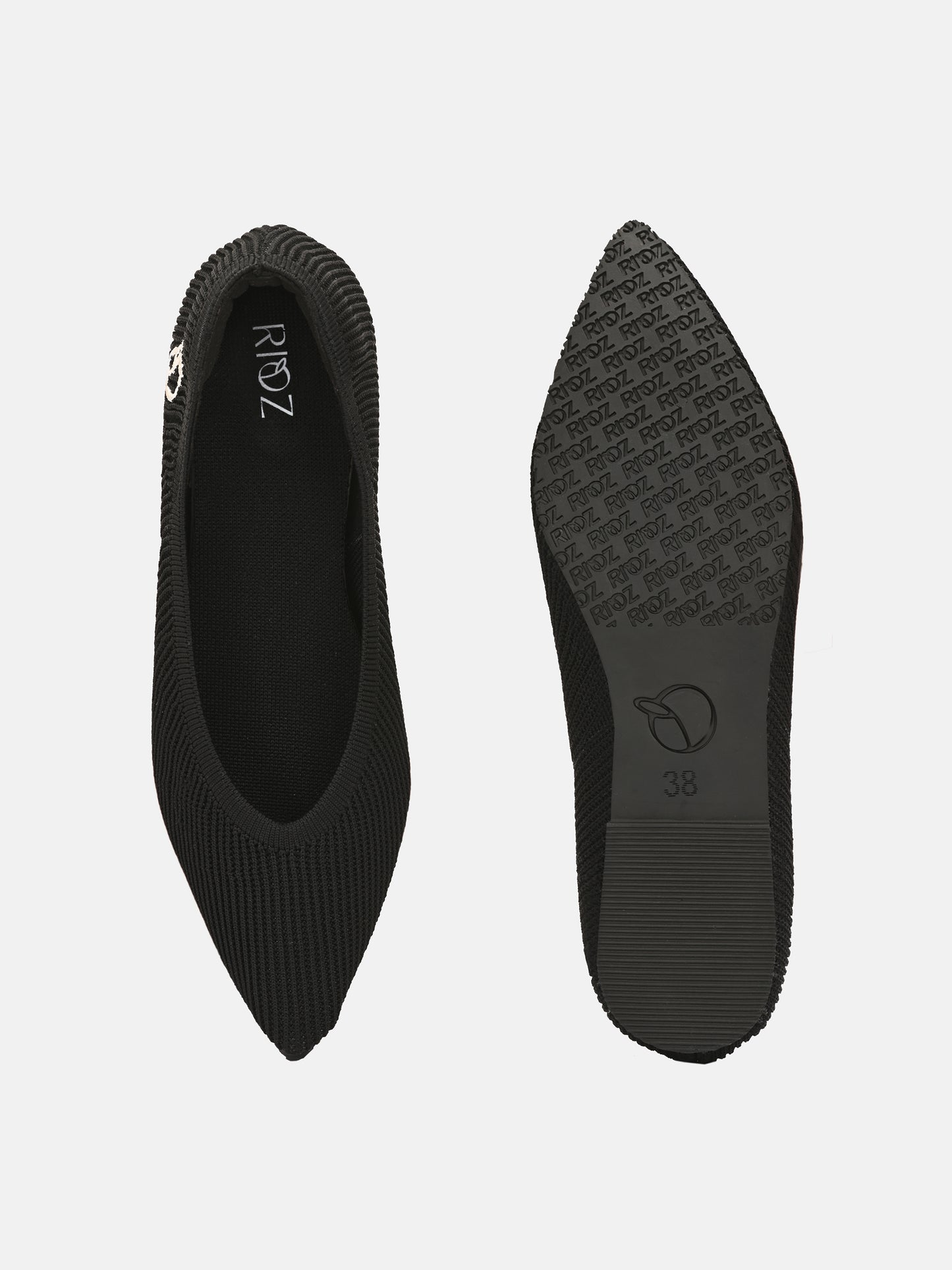 rioz-bellies for women - black bellies-bellies footwear-footwear for women-bellies flat -flat bellies for girls- black sandals-black flats
