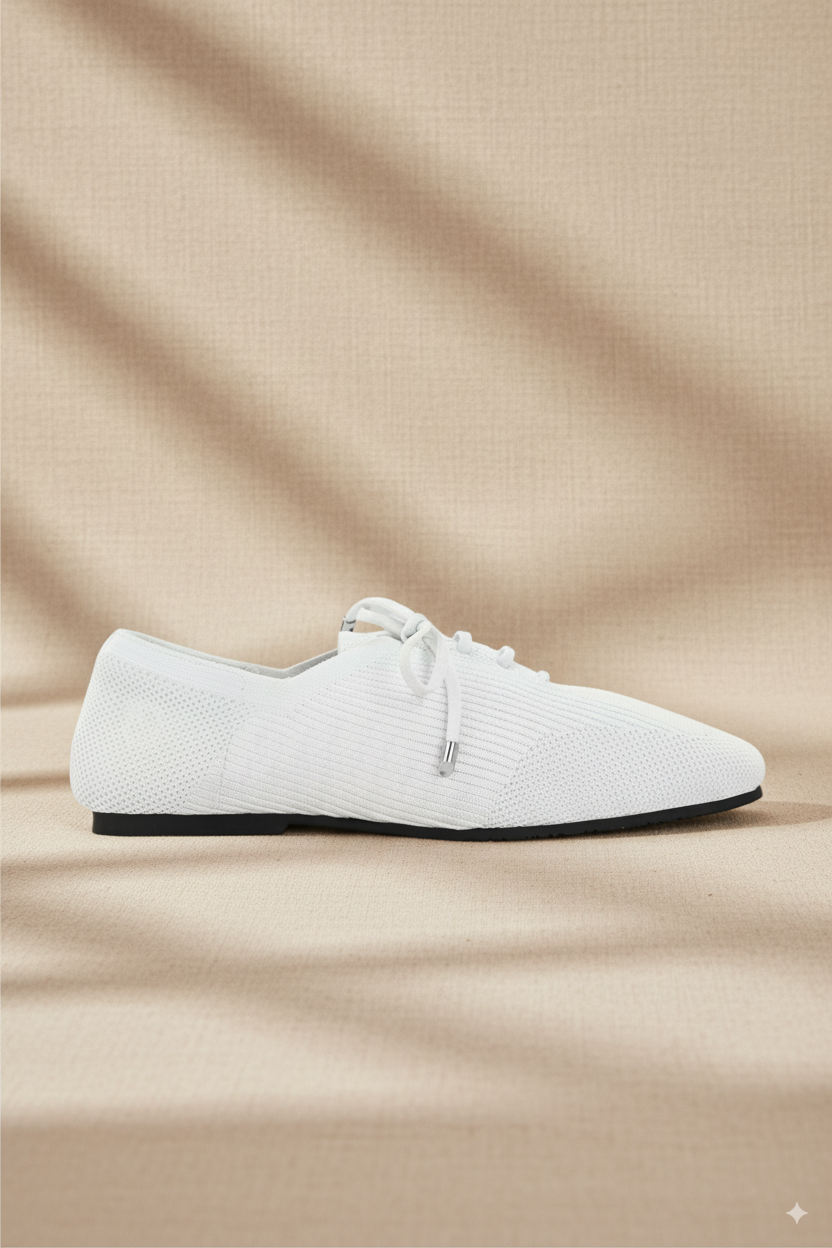 Airy Lace Up Sneakers- Square