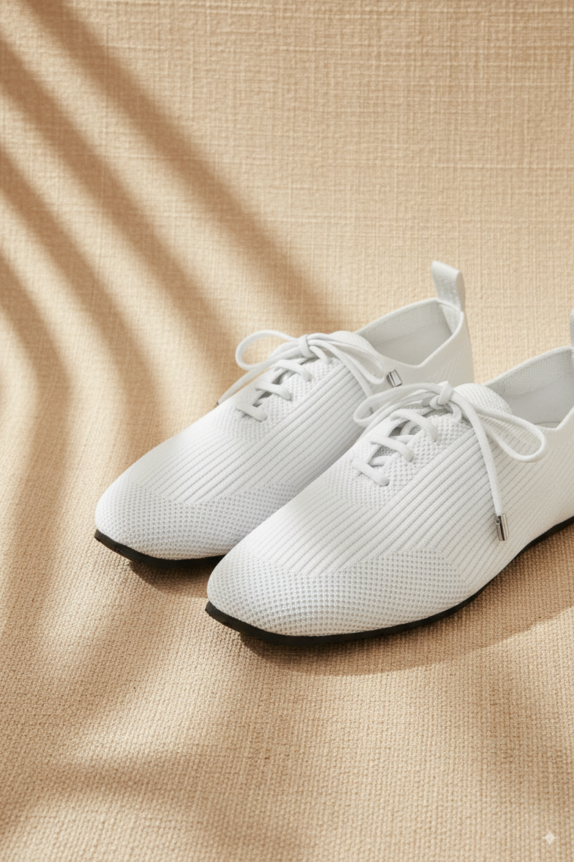 Airy Lace Up Sneakers- Square
