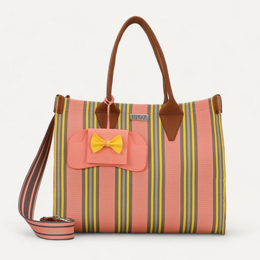 Coral - Book Tote Bag - Rioz