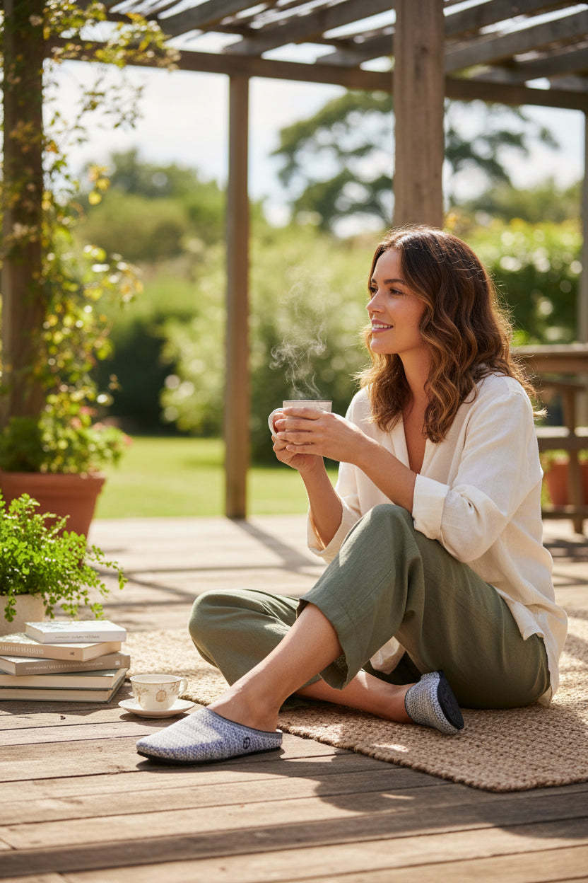 Rioz women gray slip-on loafers breathable, knit fabric  and soft cushioned insole casual footwear