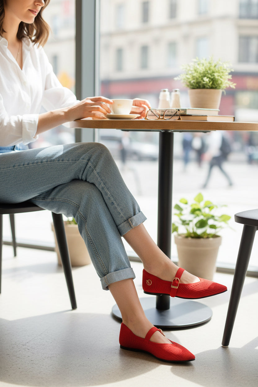 The Pointed Toe- Veloce Mary Janes