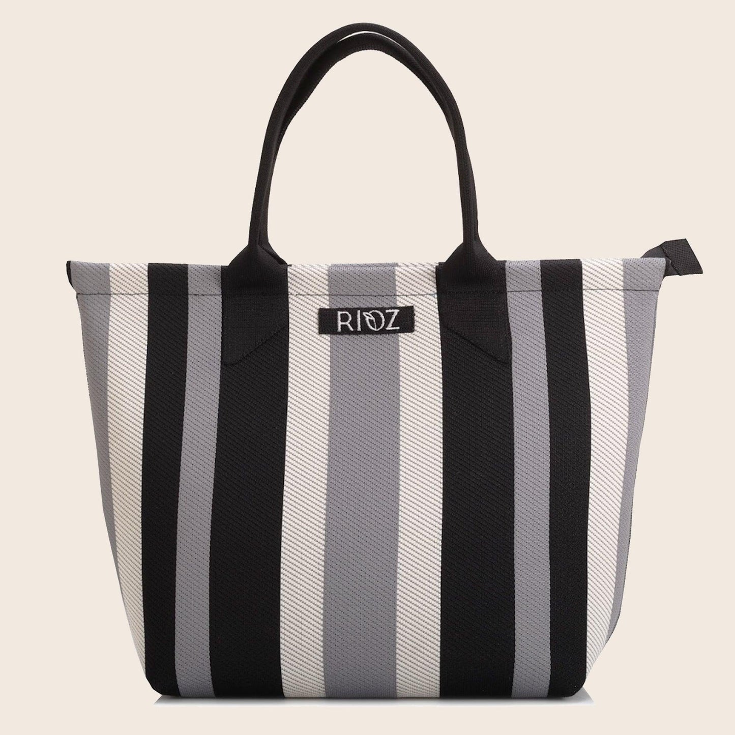 Raven - Carry Your Stripes Zipper Tote - Grey - Rioz