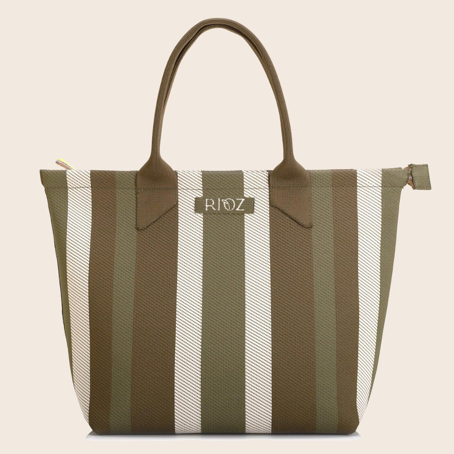 Raven - Carry Your Stripes Zipper Tote - Olive - Rioz