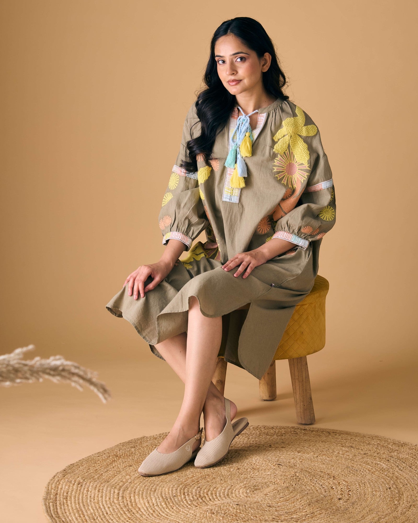 Rioz breathable knitted slingbacks  flats for women with eco-friendly fabric and cushioned sole 
